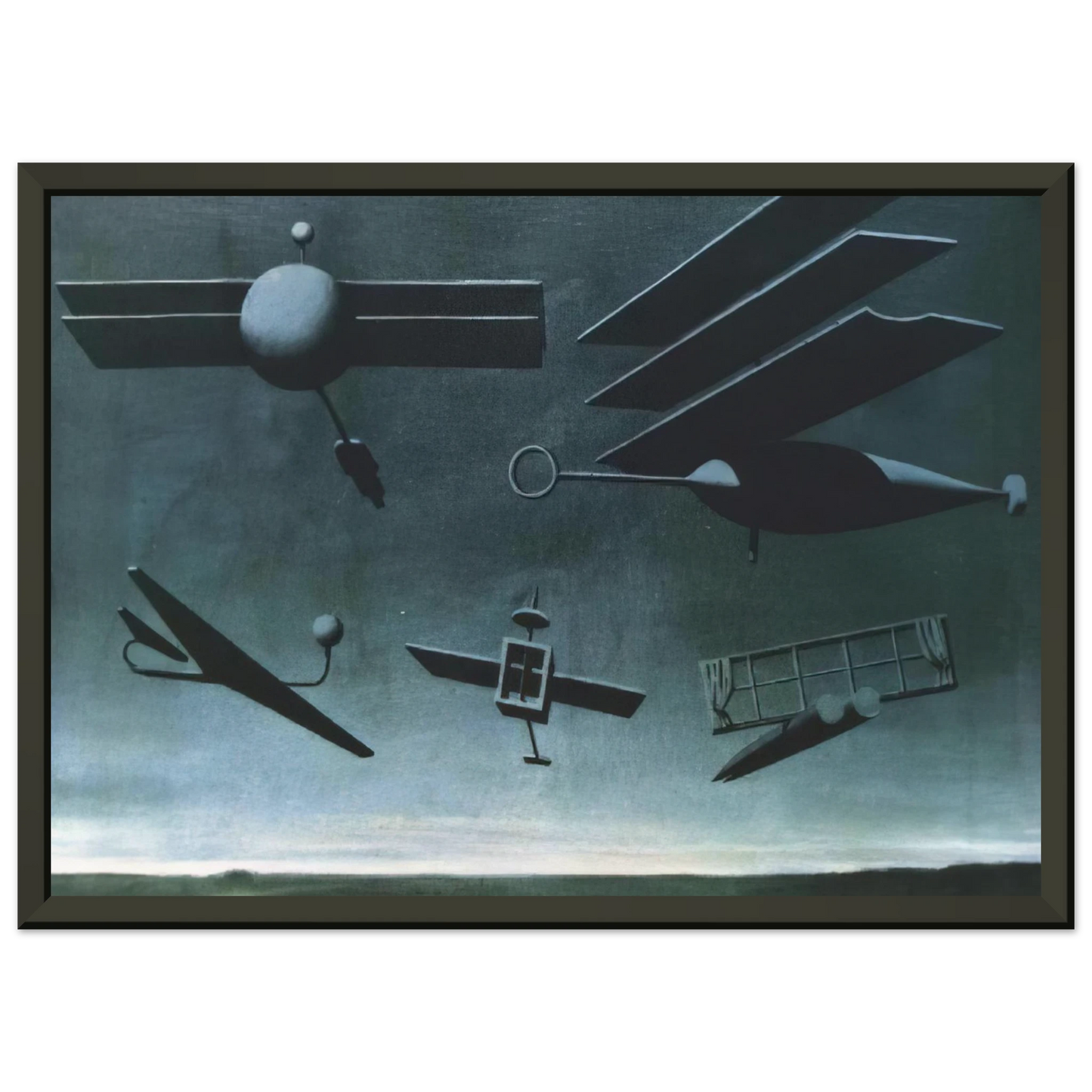 Rene Magritte BLACK FLAG 1937 Framed Art Print - Aluminum Frame - 40x50 cm / 16x20 inches