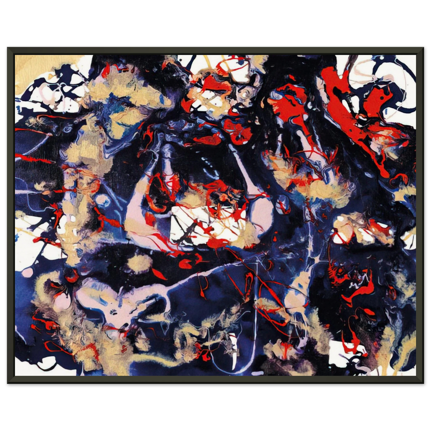 Sam Francis Untitled SFP9477 SFF 1753 Framed Art Print - Aluminum Frame - 70x100 cm / 28x40 inches