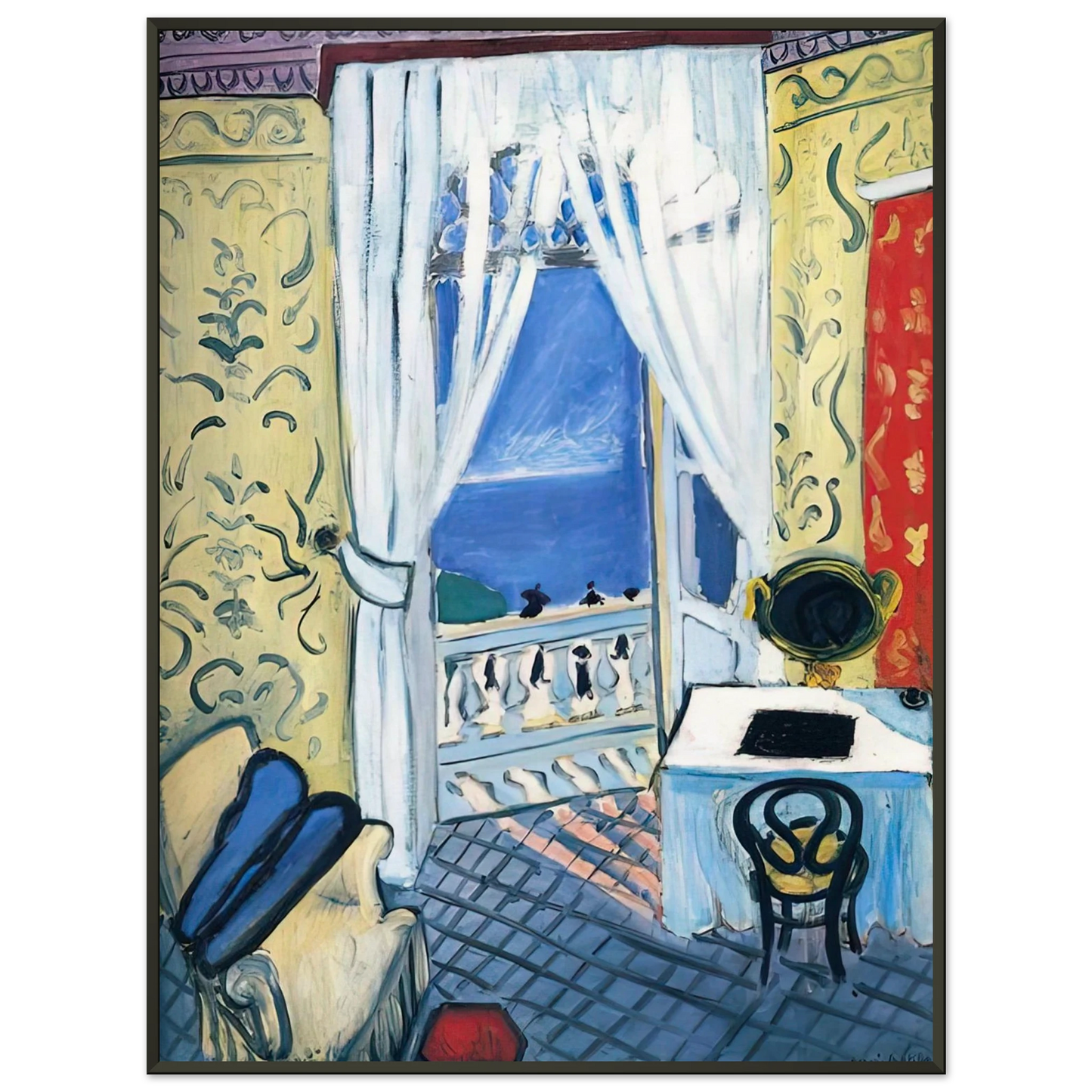 Henri Matisse INTERIOR WITH A VIOLIN CASE 1919 Framed Art Print - Aluminum Frame - 40x50 cm / 16x20 inches