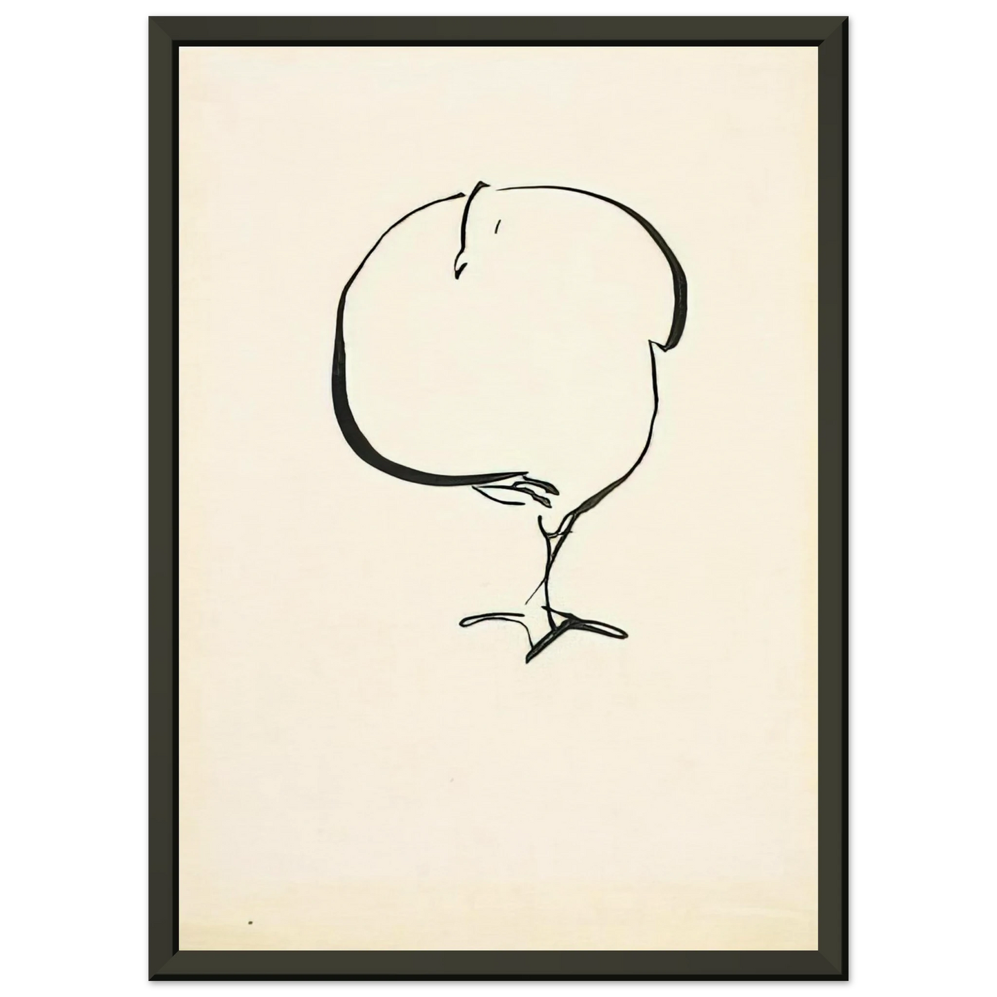 Josef Albers STANDING BIRD FRONT VIEW 1917 Framed Art Print - Aluminum Frame - 40x50 cm / 16x20 inches