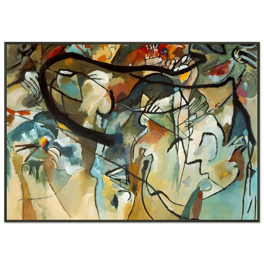 Wassily Kandinsky  COMPOSITION V 1911 Framed Art Print  - Aluminum Frame - 21x29.7 cm / 8x12"