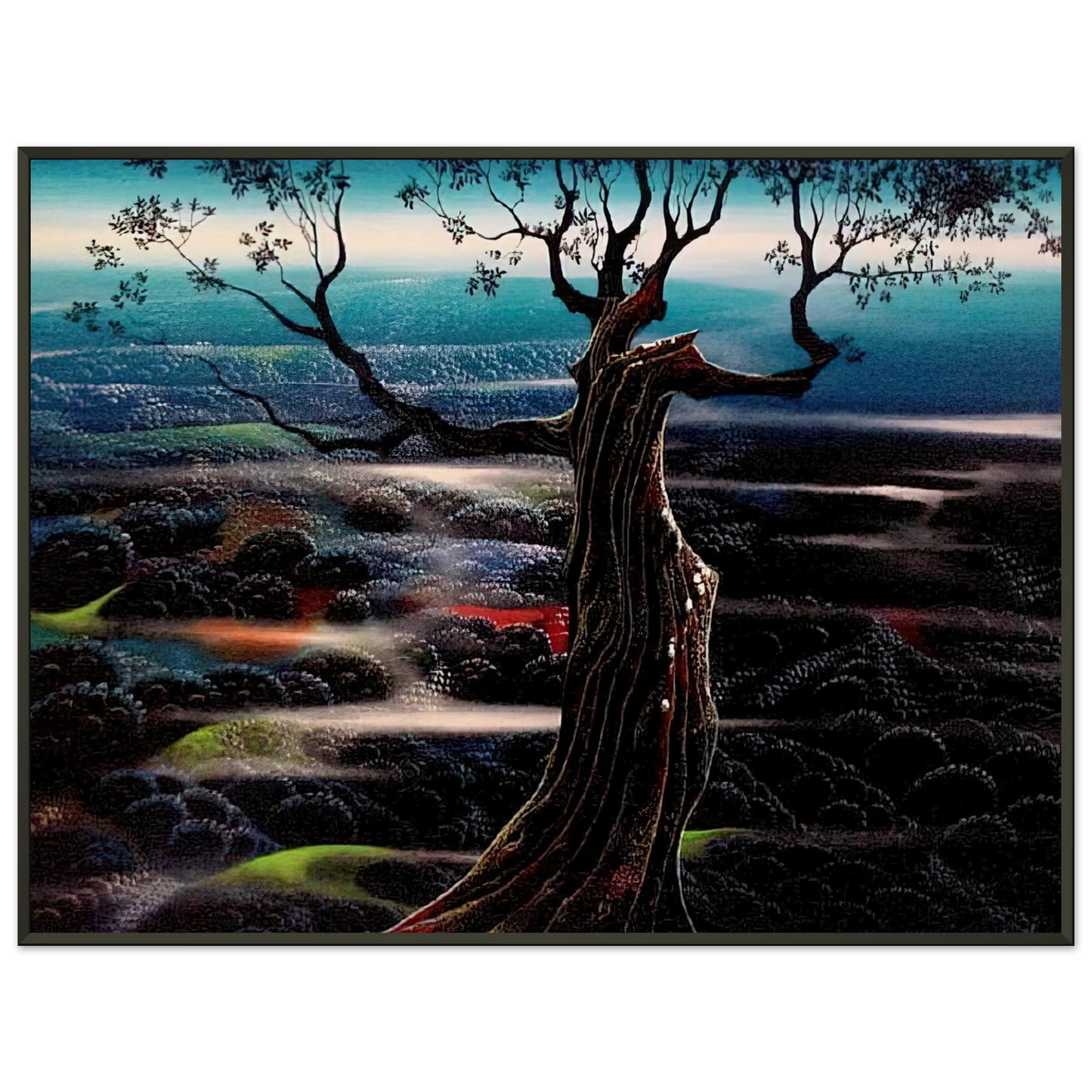 Eyvind Earle Wild Valley Framed Art Print - Aluminum Frame - 40x50 cm / 16x20 inches