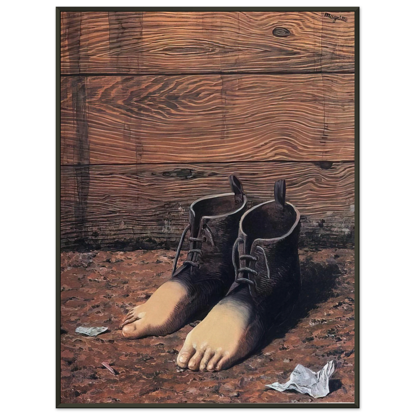 Rene Magritte THE RED MODEL 1935 Framed Art Print - Aluminum Frame - 60x80 cm / 24x32 inches