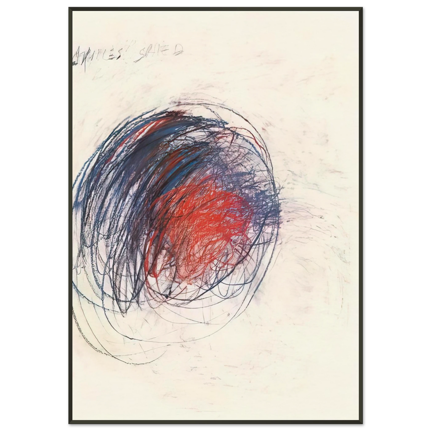 Cy Twombly Fifty Days at Iliam Shield of Achilles Framed Art Print - Aluminum Frame - 21x29.7 cm / 8x12"