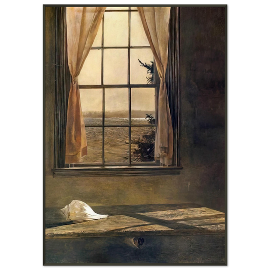 Andrew Wyeth  HER ROOM Framed Art Print  - Aluminum Frame - 21x29.7 cm / 8x12"
