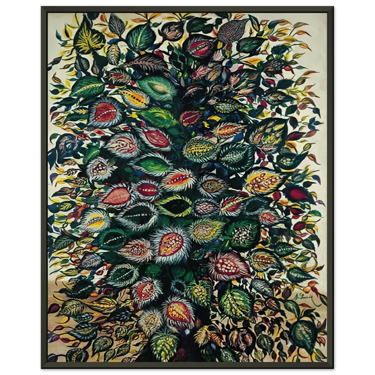 Seraphine Louis Feuilles 1929 Framed Art Print - Aluminum Frame - 60x80 cm / 24x32 inches