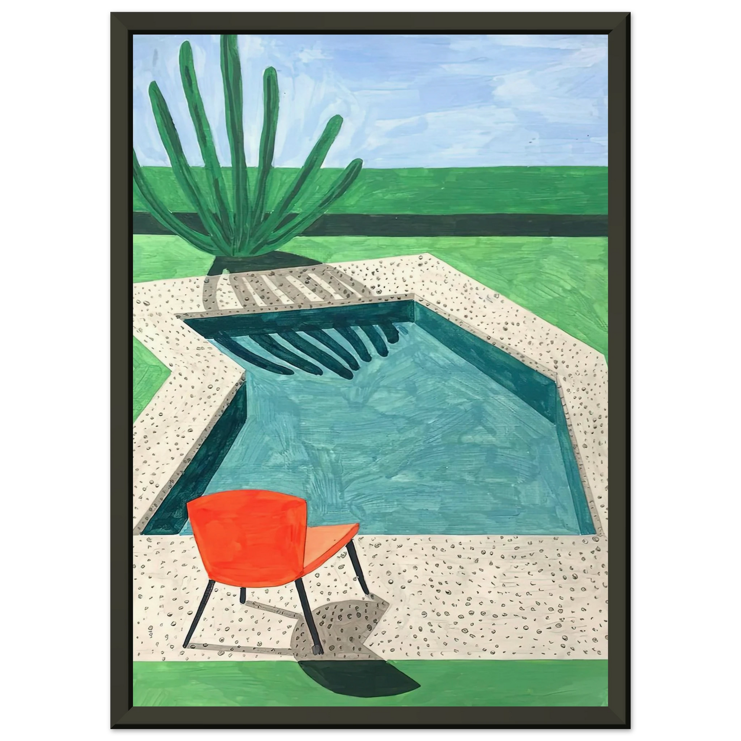 David Hockney David Hockney Framed Art Print - Aluminum Frame - 60x80 cm / 24x32 inches