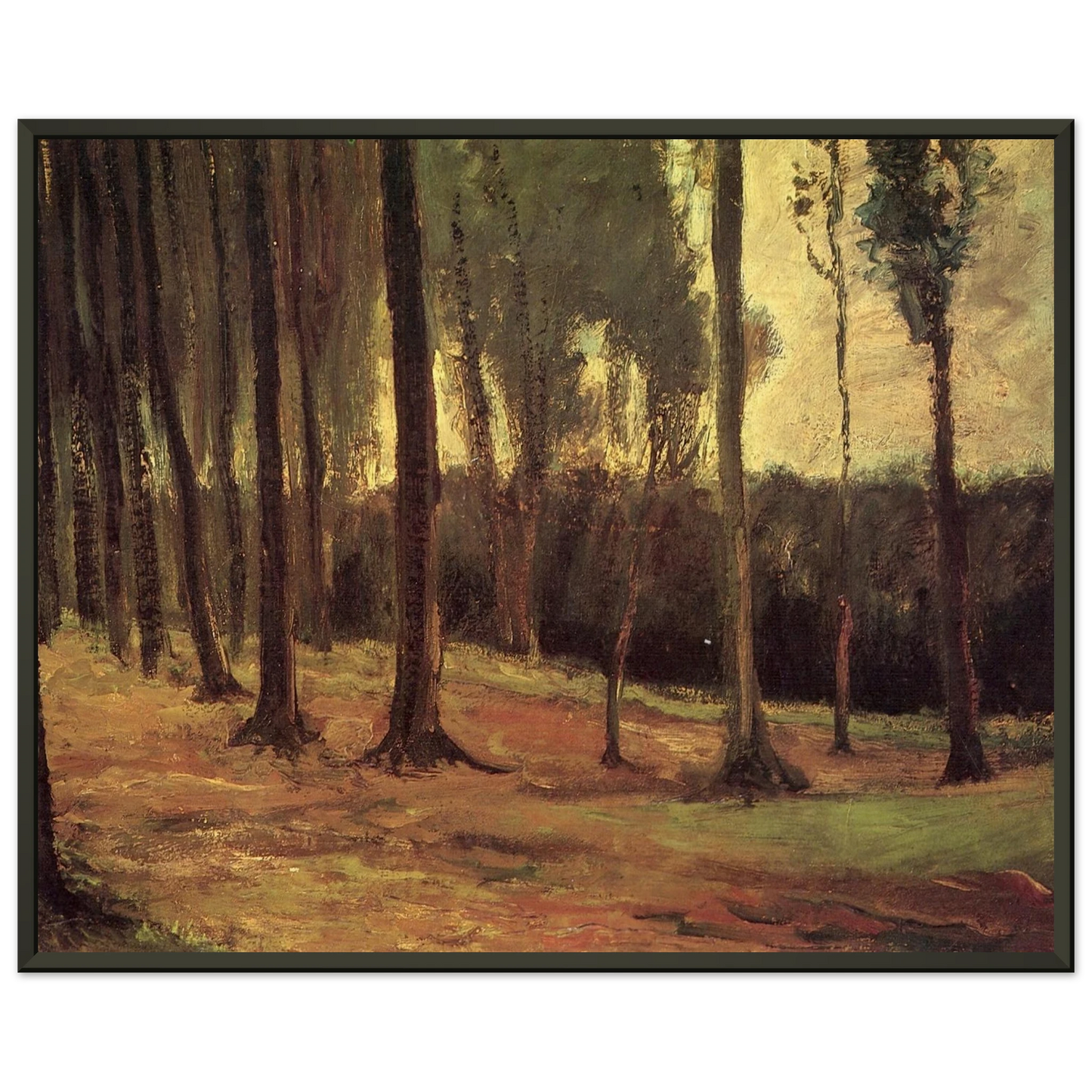 Vincent van Gogh  Edge of a Wood Framed Art Print  - Aluminum Frame - 40x50 cm / 16x20 inches