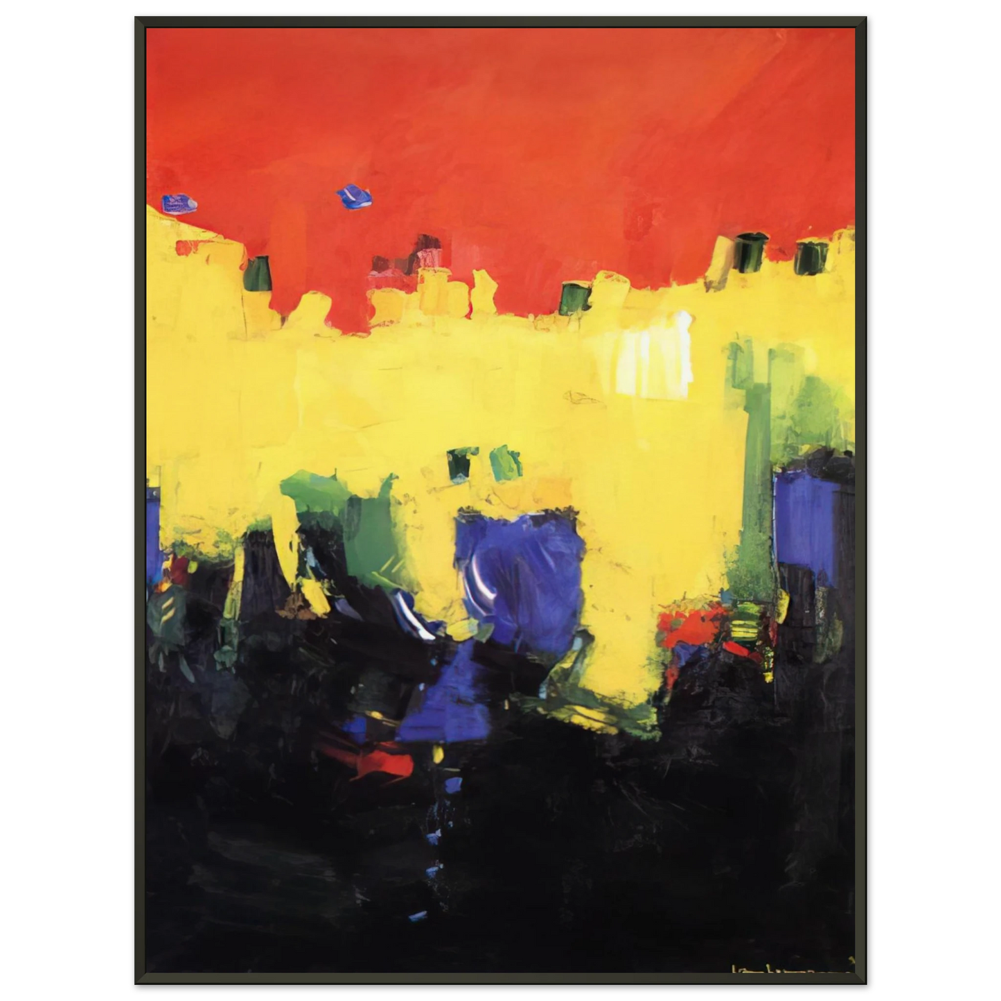 Hans Hofmann Above Deep Waters Framed Art Print - Aluminum Frame - 40x50 cm / 16x20 inches