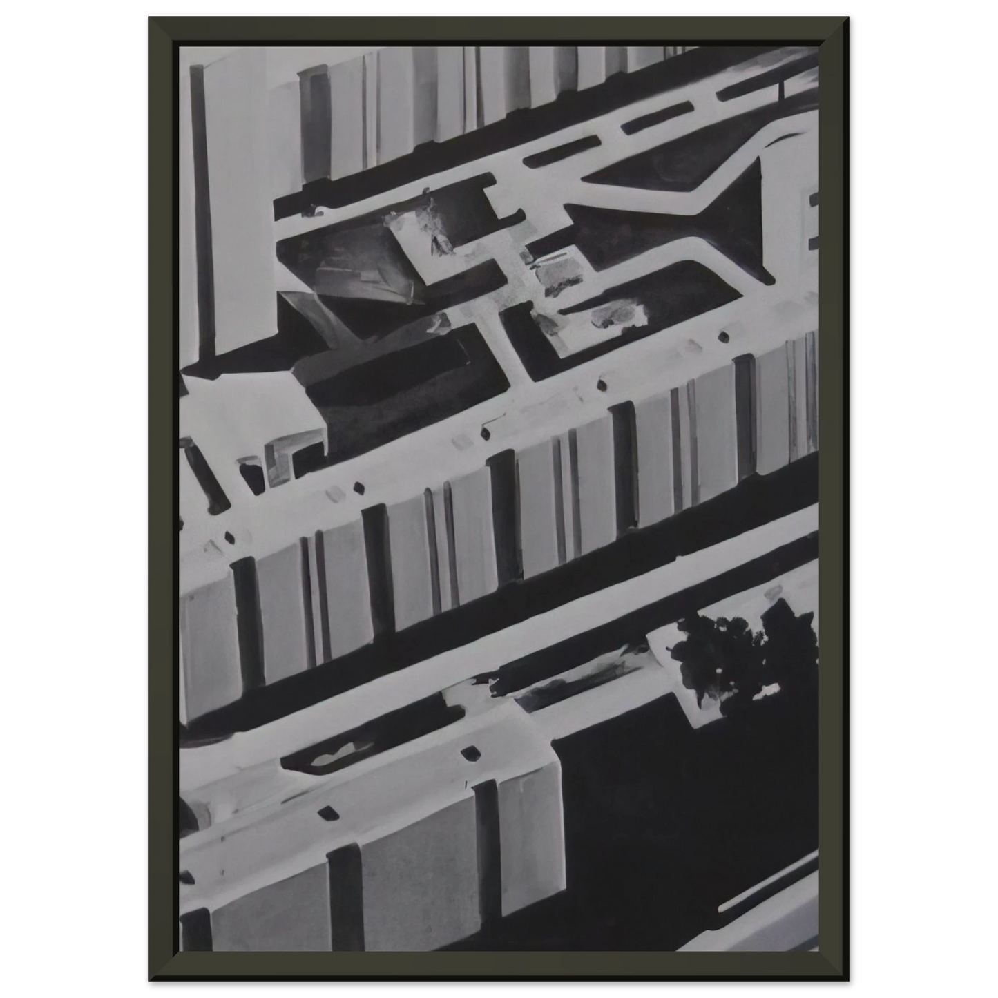 Gerhard Richter TOWNSCAPE SL 1969 0 Framed Art Print - Aluminum Frame - 60x80 cm / 24x32 inches