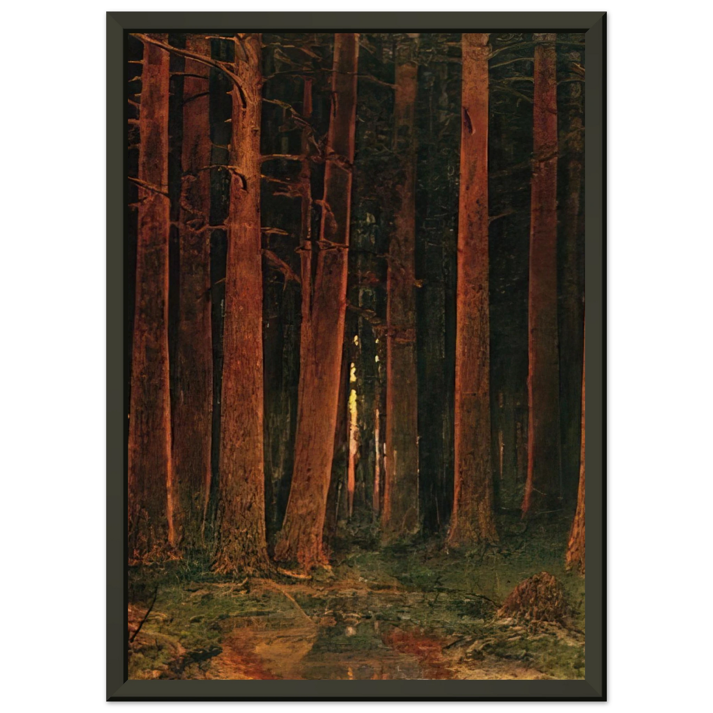 Arkhyp Kuindzhi Sunset in the forest Framed Art Print - Aluminum Frame - 60x80 cm / 24x32 inches