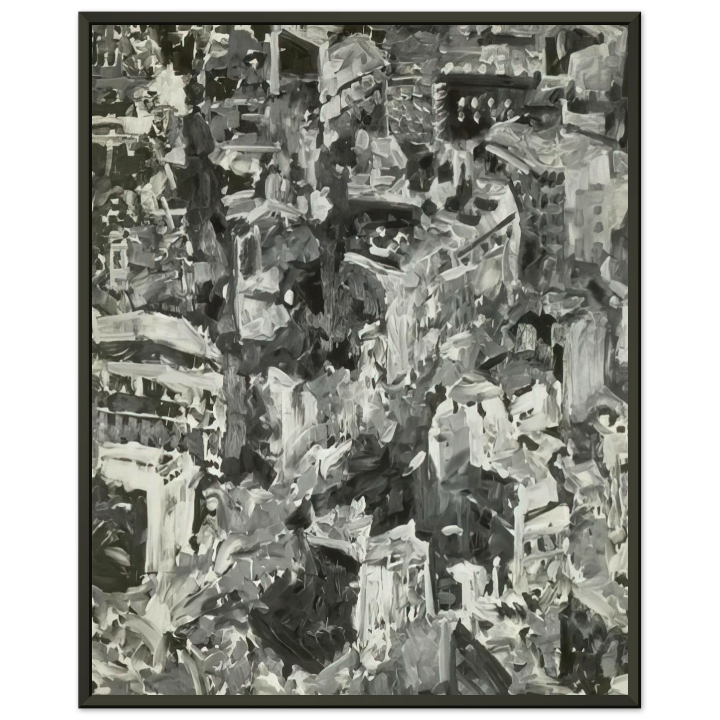 Gerhard Richter TOWNSCAPE PARIS 1968 Framed Art Print - Aluminum Frame - 60x80 cm / 24x32 inches