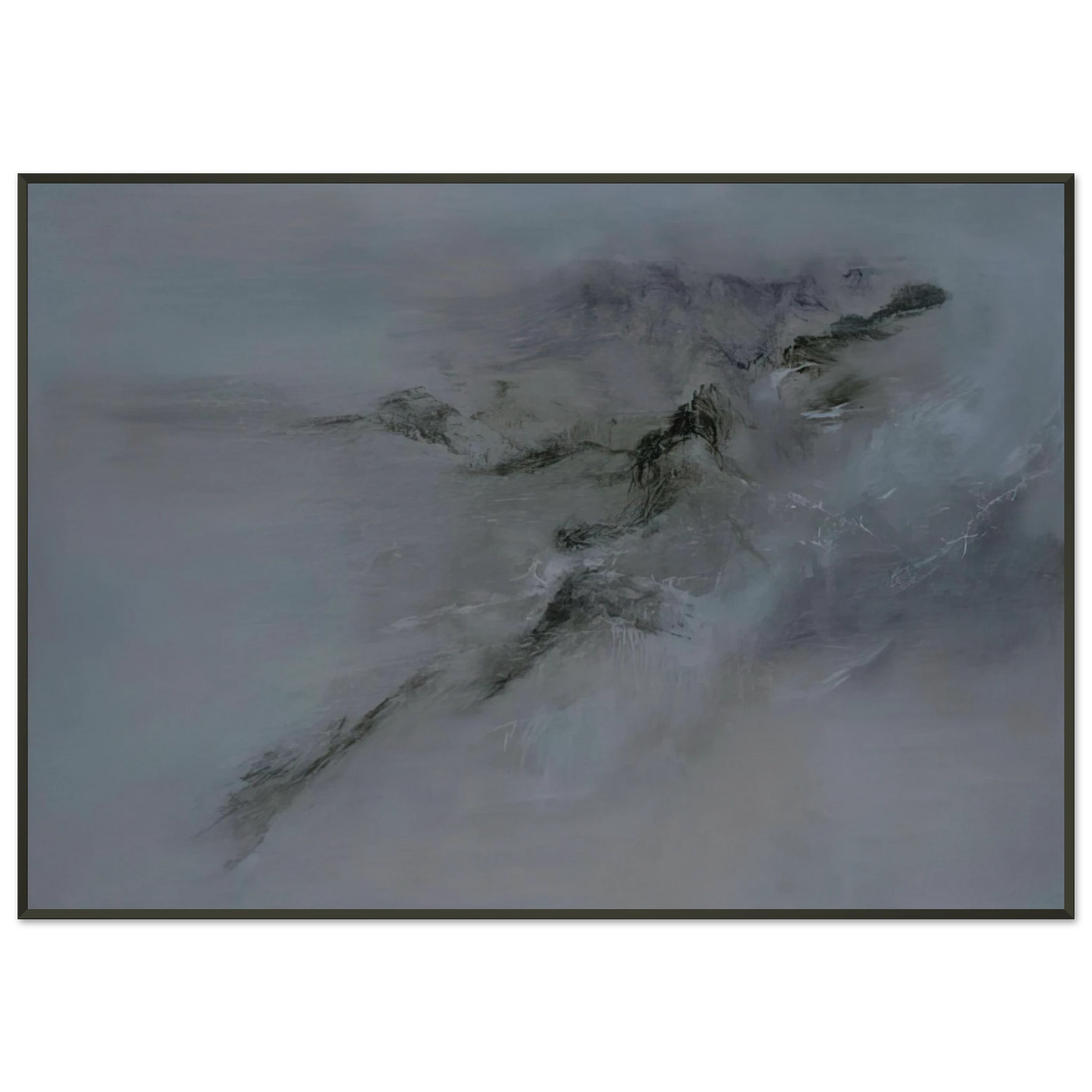 Zao WouKi 28 10 2001 2001 Framed Art Print - Aluminum Frame - 21x29.7 cm / 8x12"