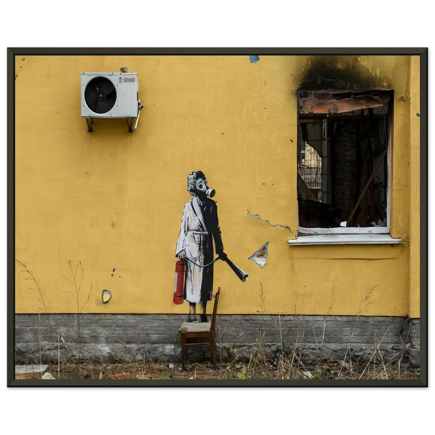 Banksy HOSTOMEL PROSKURIVSKA 2 2022 Framed Art Print - Aluminum Frame - 60x80 cm / 24x32 inches