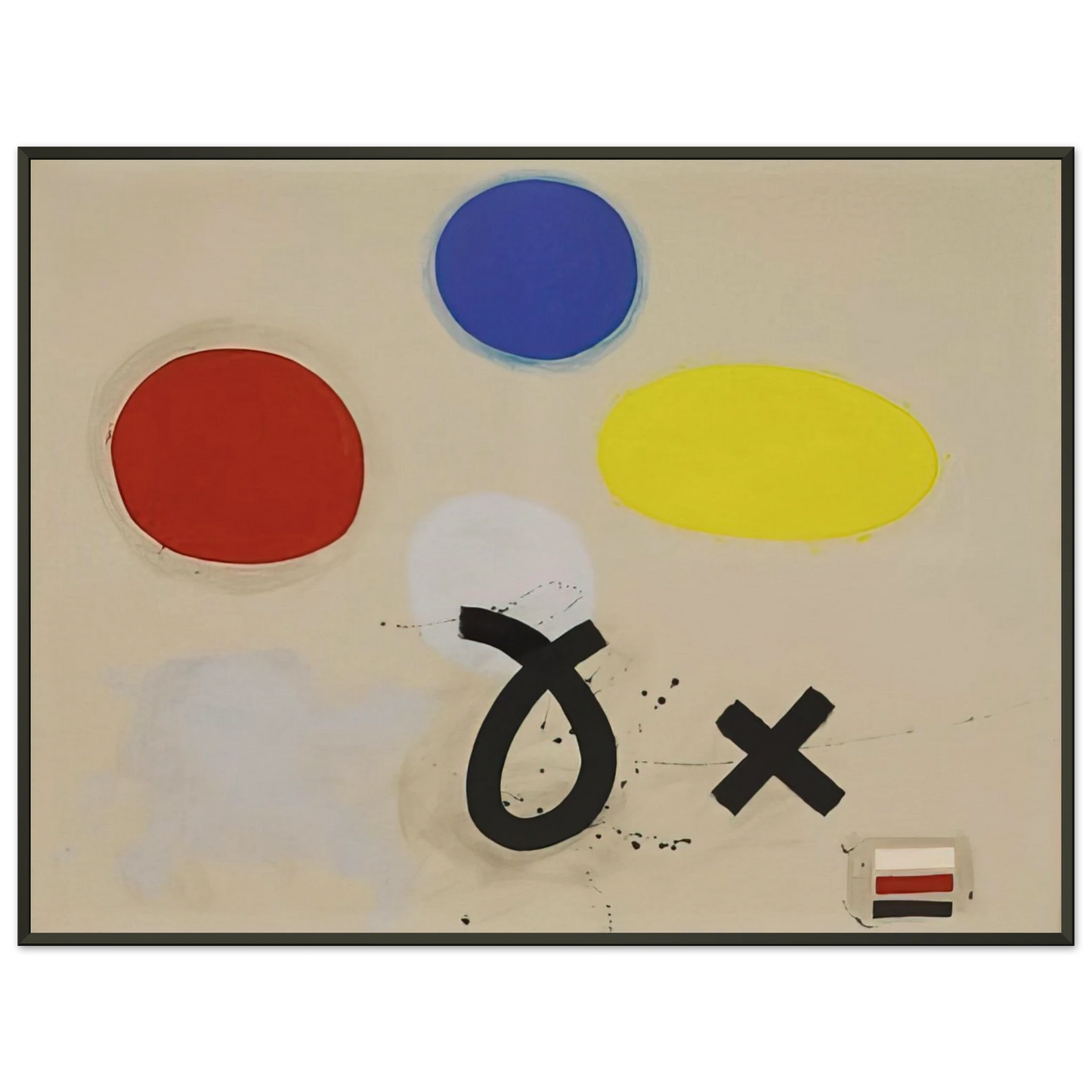 Adolph Gottlieb Open and Closed 1970 Framed Art Print - Aluminum Frame - 40x50 cm / 16x20 inches