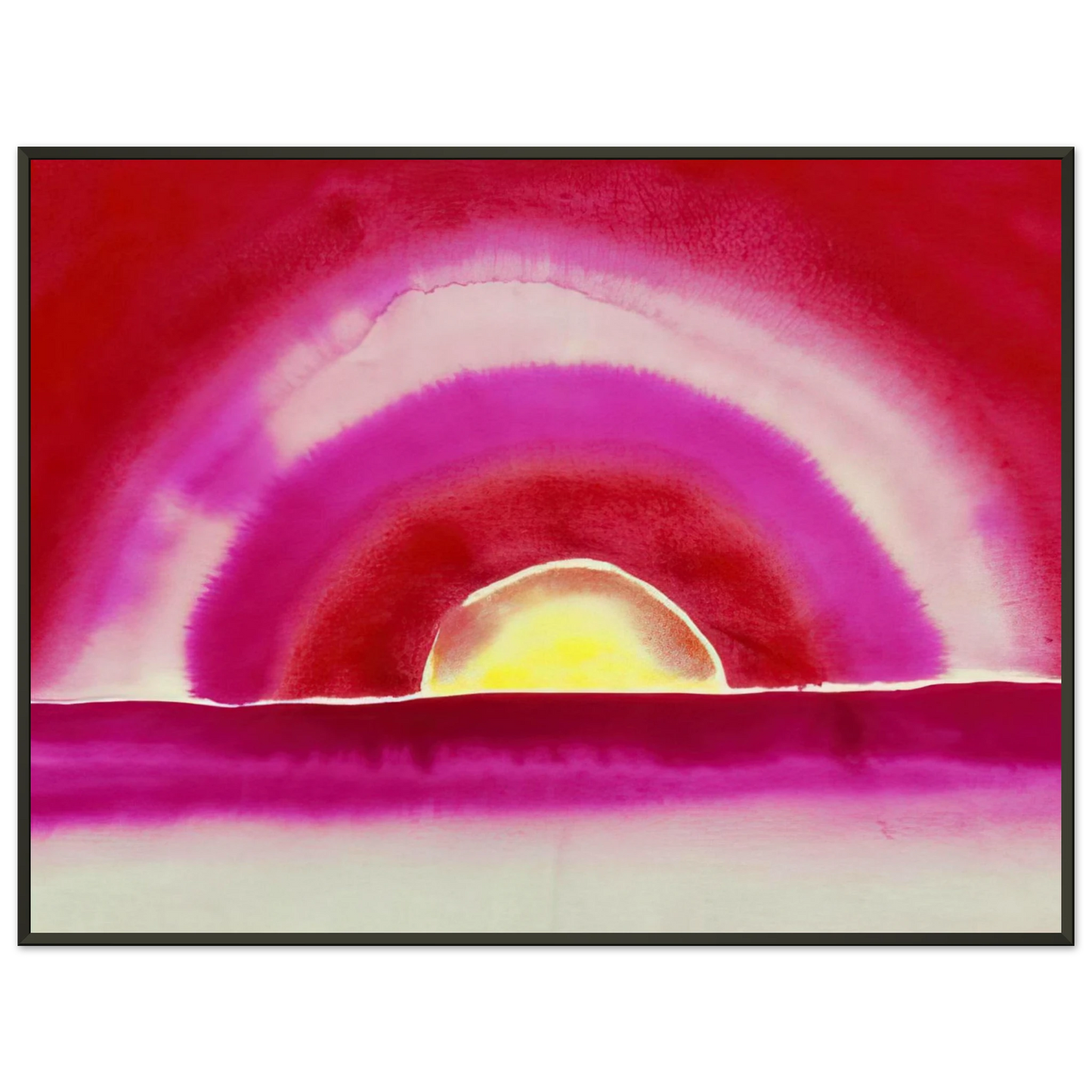 Eyvind Earle Sunrise Framed Art Print - Aluminum Frame - 70x100 cm / 28x40 inches