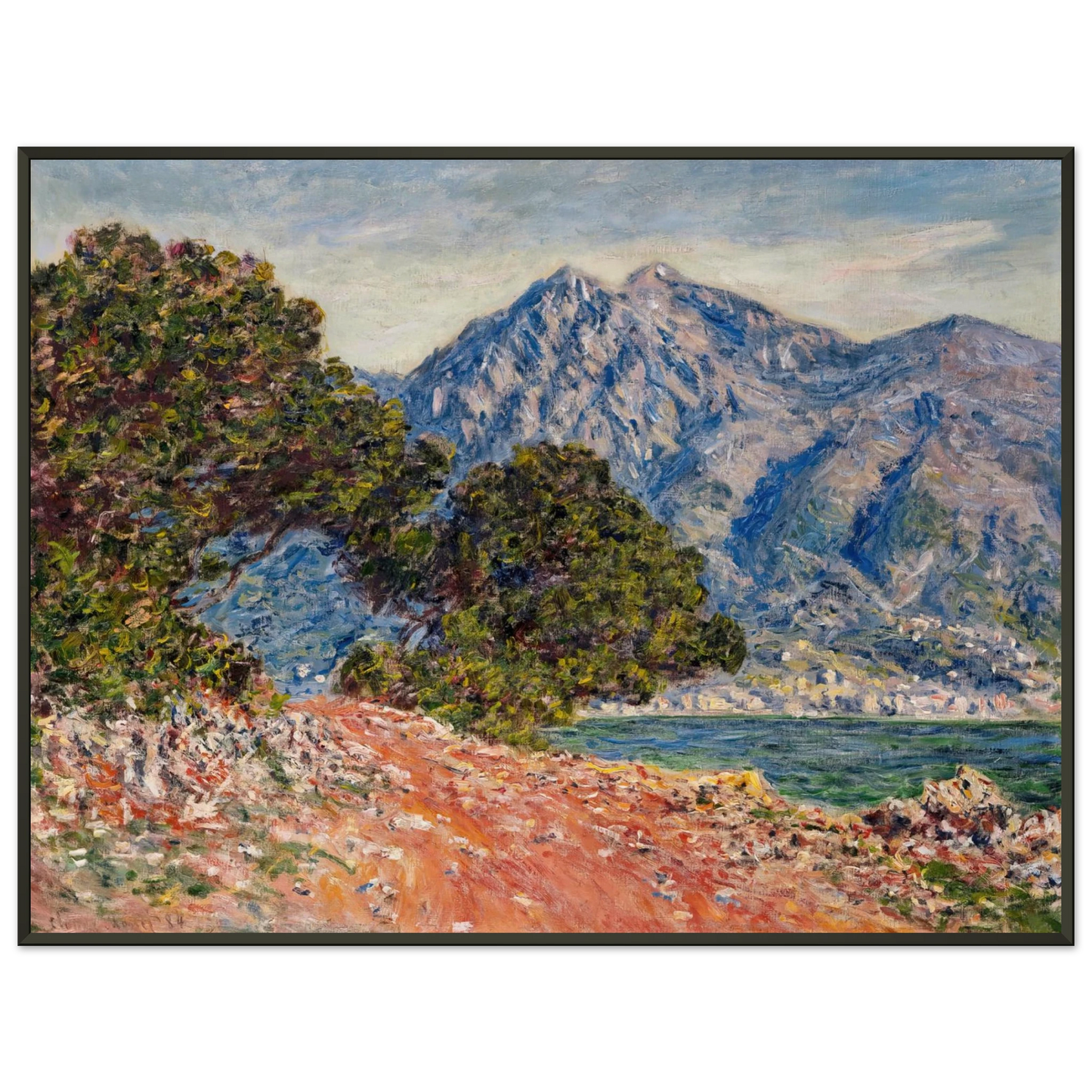 claude monet Cap Martin 2 Framed Art Print - Aluminum Frame - 40x50 cm / 16x20 inches