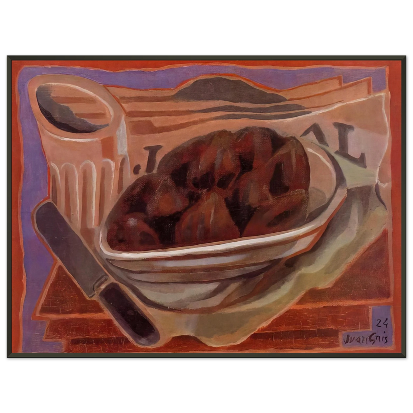 Juan Gris  FIGS Framed Art Print  - Aluminum Frame - 60x80 cm / 24x32 inches