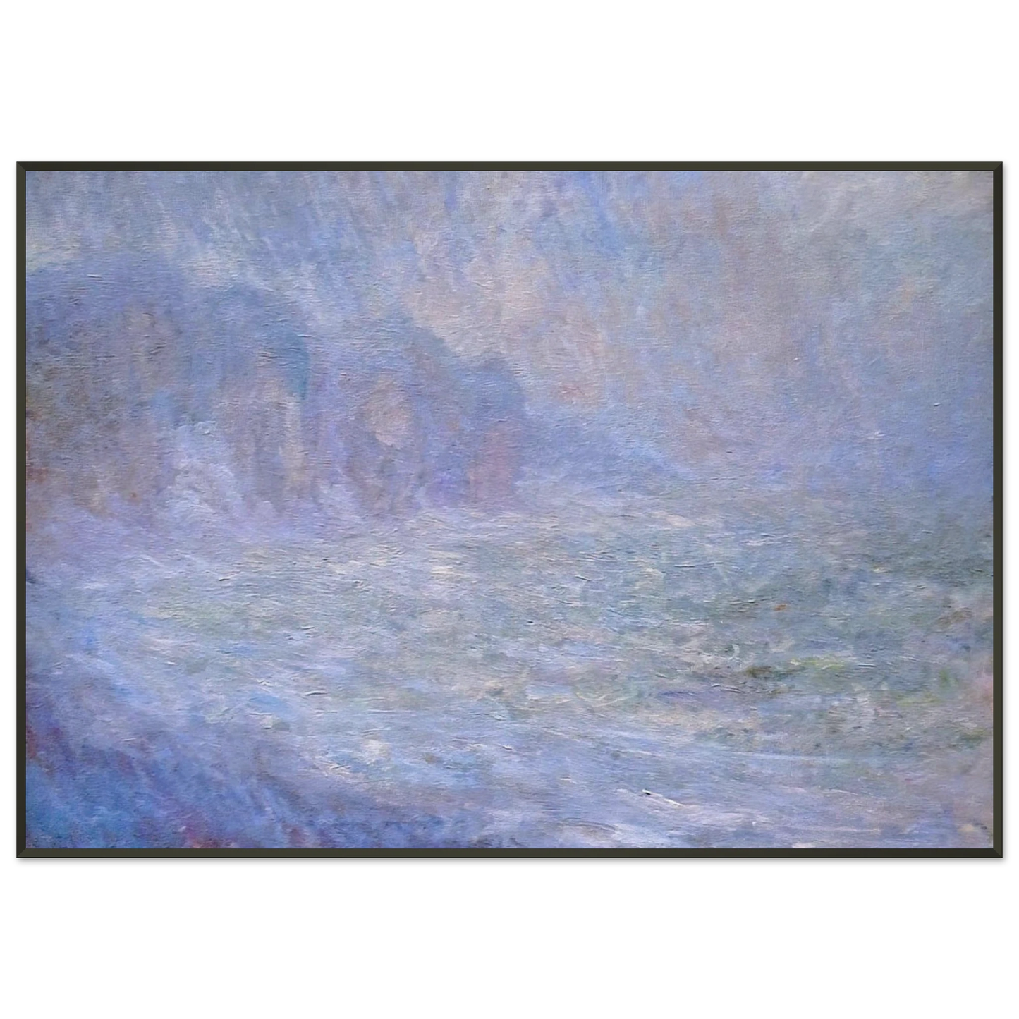 claude monet Cliffs at Pourville Rain Framed Art Print - Aluminum Frame - 21x29.7 cm / 8x12"