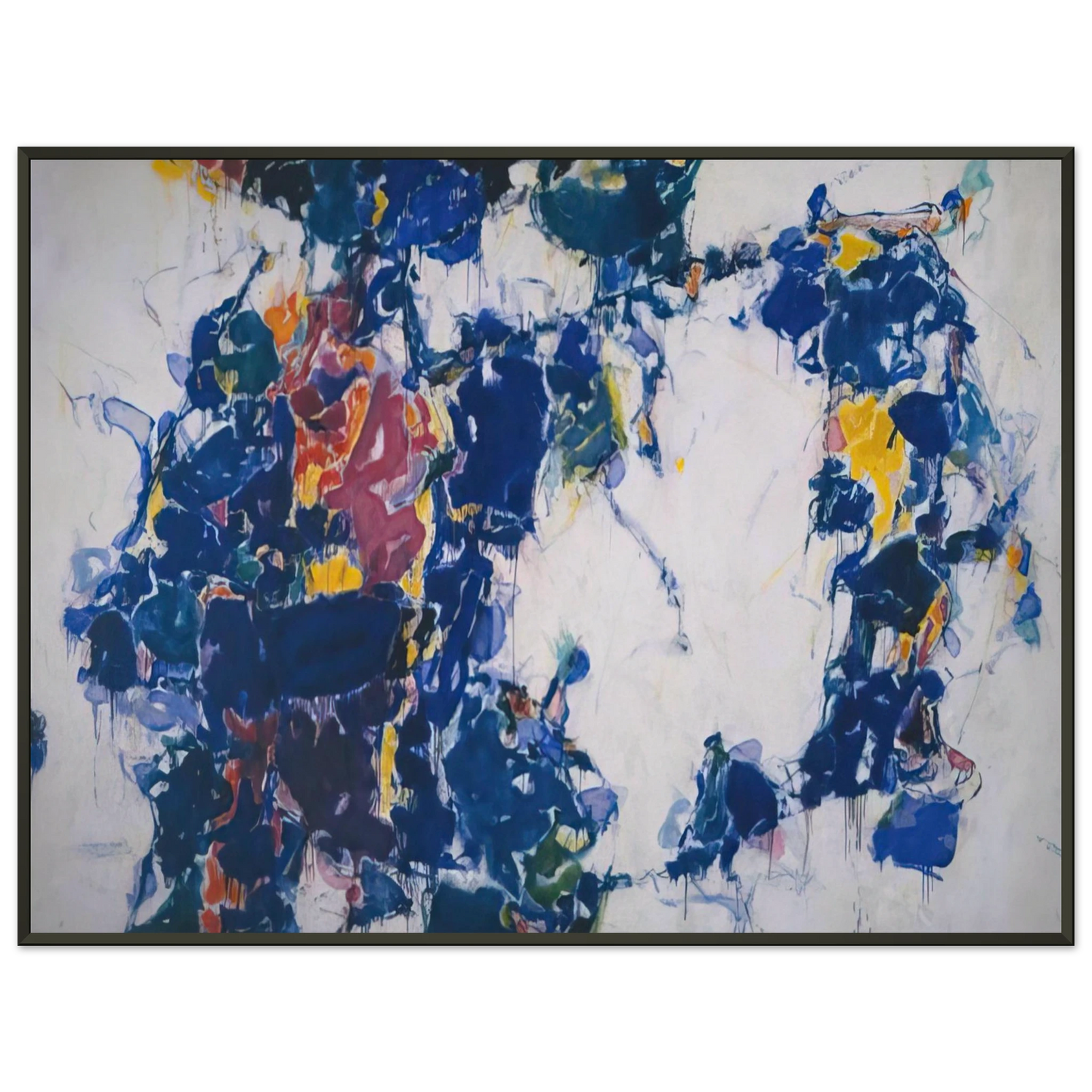 Sam Francis Around the Blues Framed Art Print - Aluminum Frame - 70x100 cm / 28x40 inches