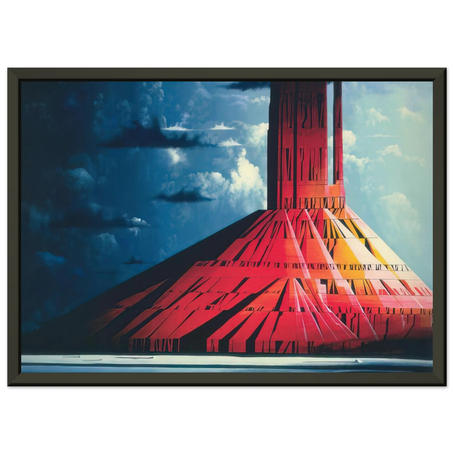 Eyvind Earle  Indian Lands Framed Art Print  - Aluminum Frame - 60x80 cm / 24x32 inches