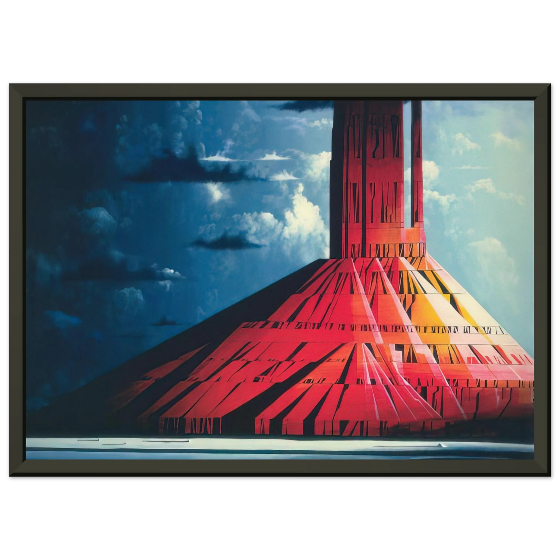 Eyvind Earle  Indian Lands Framed Art Print  - Aluminum Frame - 60x80 cm / 24x32 inches