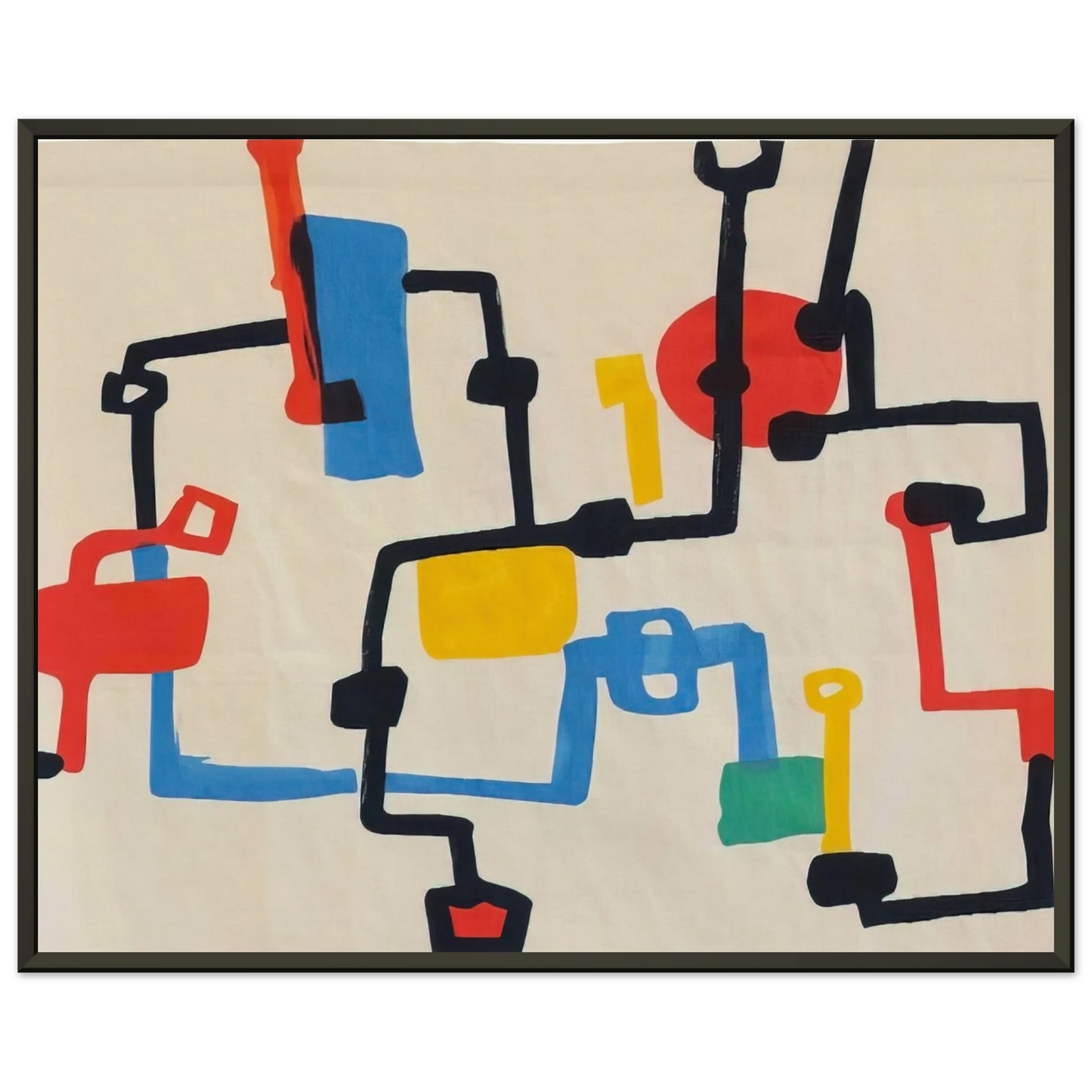 Etel Adnan Oil Fields Framed Art Print - Aluminum Frame - 40x50 cm / 16x20 inches