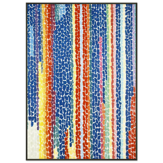 Alma Woodsey Thomas  IRIS TULIPS JONQUILS AND CROCUSES 1969 Framed Art Print  - Aluminum Frame - 21x29.7 cm / 8x12"