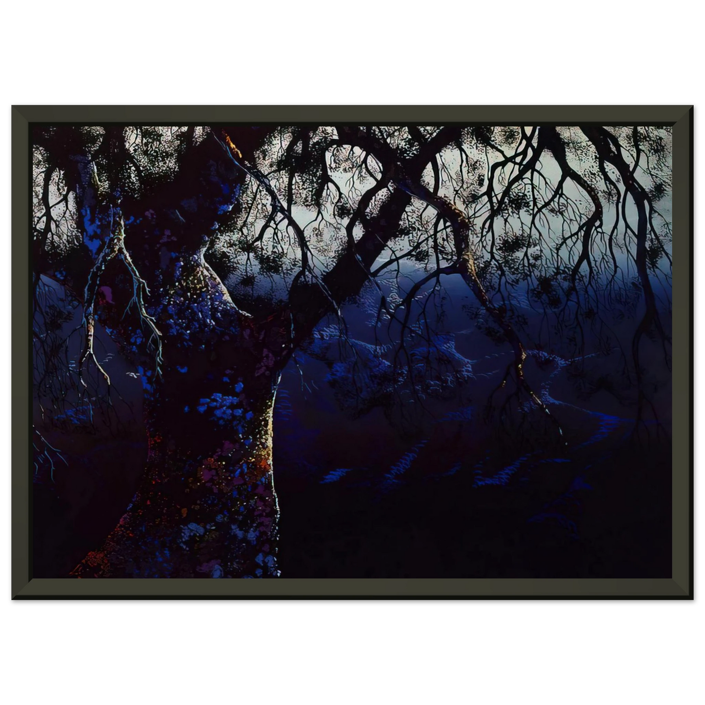 Eyvind Earle  Jewel Tree Framed Art Print  - Aluminum Frame - 40x50 cm / 16x20 inches