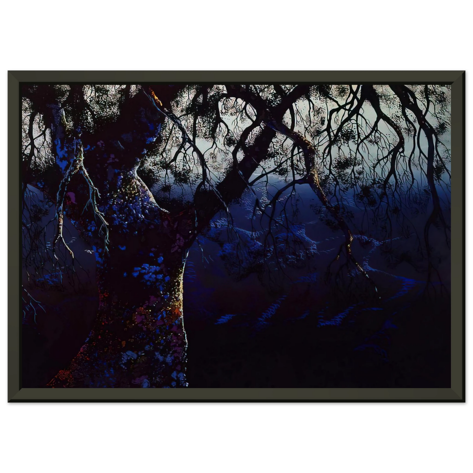 Eyvind Earle  Jewel Tree Framed Art Print  - Aluminum Frame - 40x50 cm / 16x20 inches