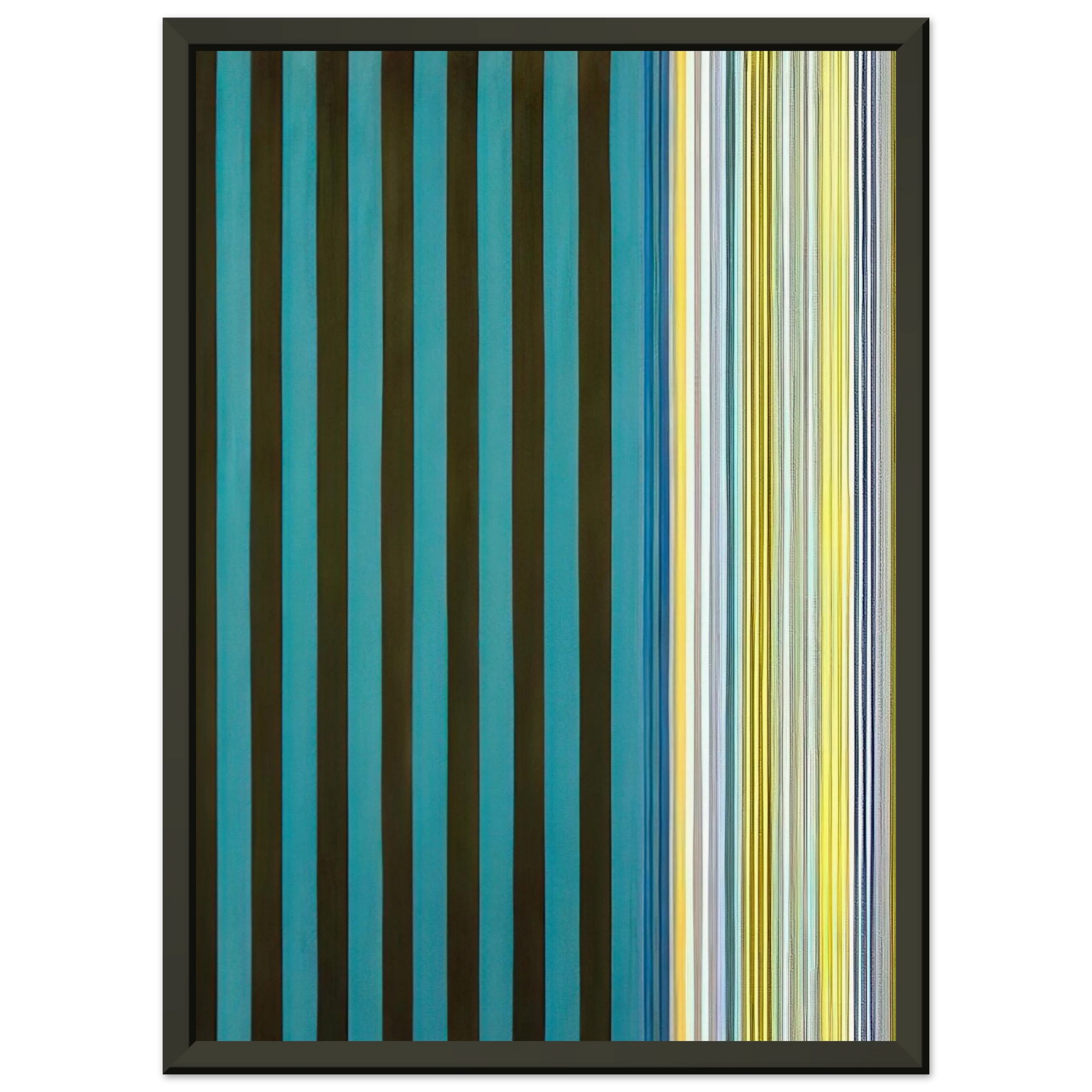 Gene Davis  Green Stripes  1970 Framed Art Print  - Aluminum Frame - 70x100 cm / 28x40 inches