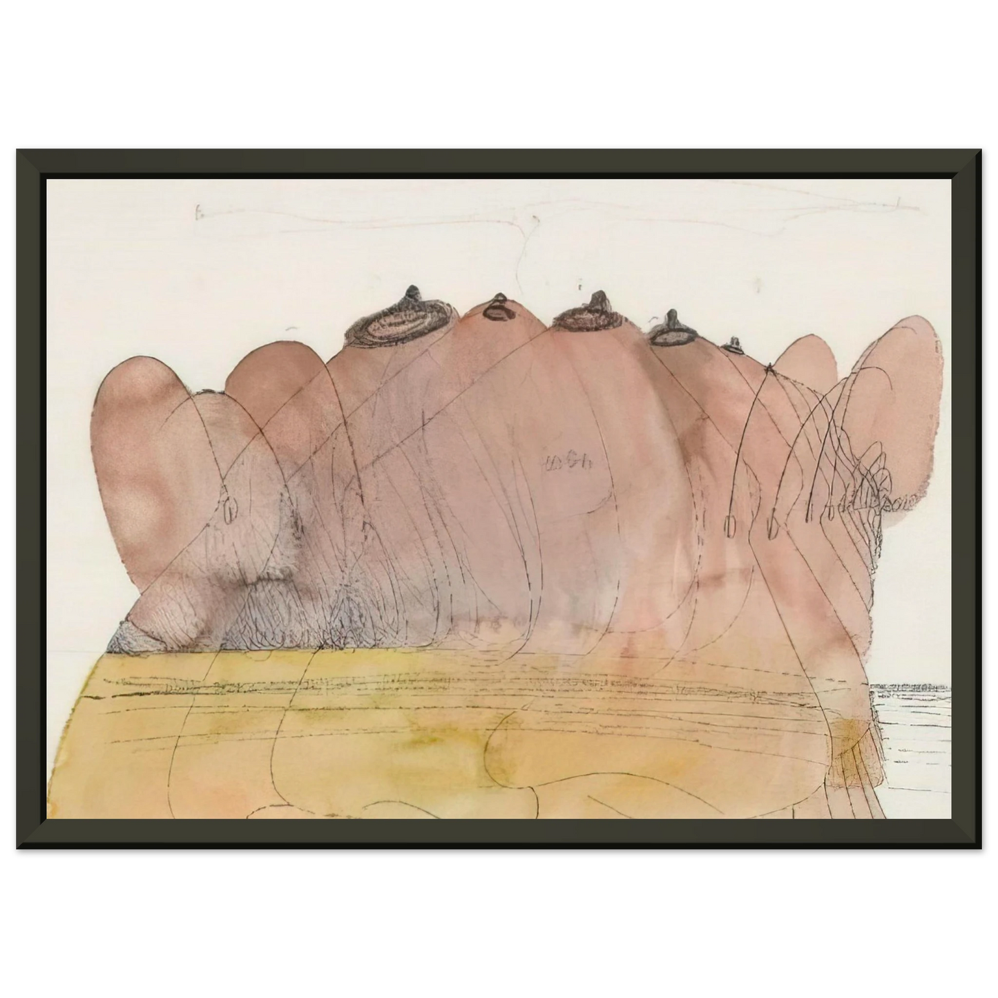Dieter Roth Untitled 1974 Framed Art Print - Aluminum Frame - 60x80 cm / 24x32 inches