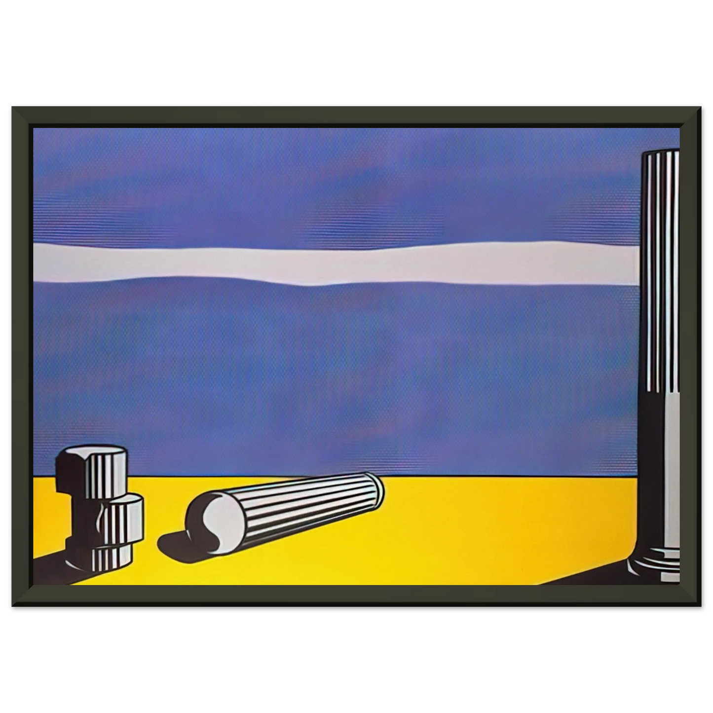 Roy Lichtenstein RUINS 1965 Framed Art Print - Aluminum Frame - 60x80 cm / 24x32 inches