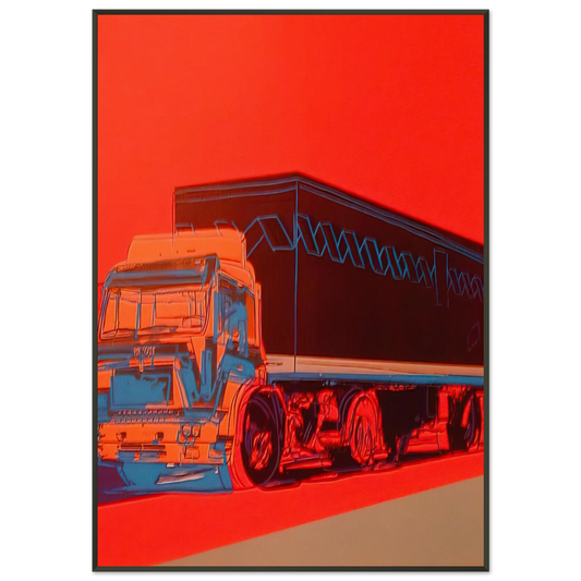 Andy Warhol  Truck Announcement Framed Art Print  - Aluminum Frame - 21x29.7 cm / 8x12"