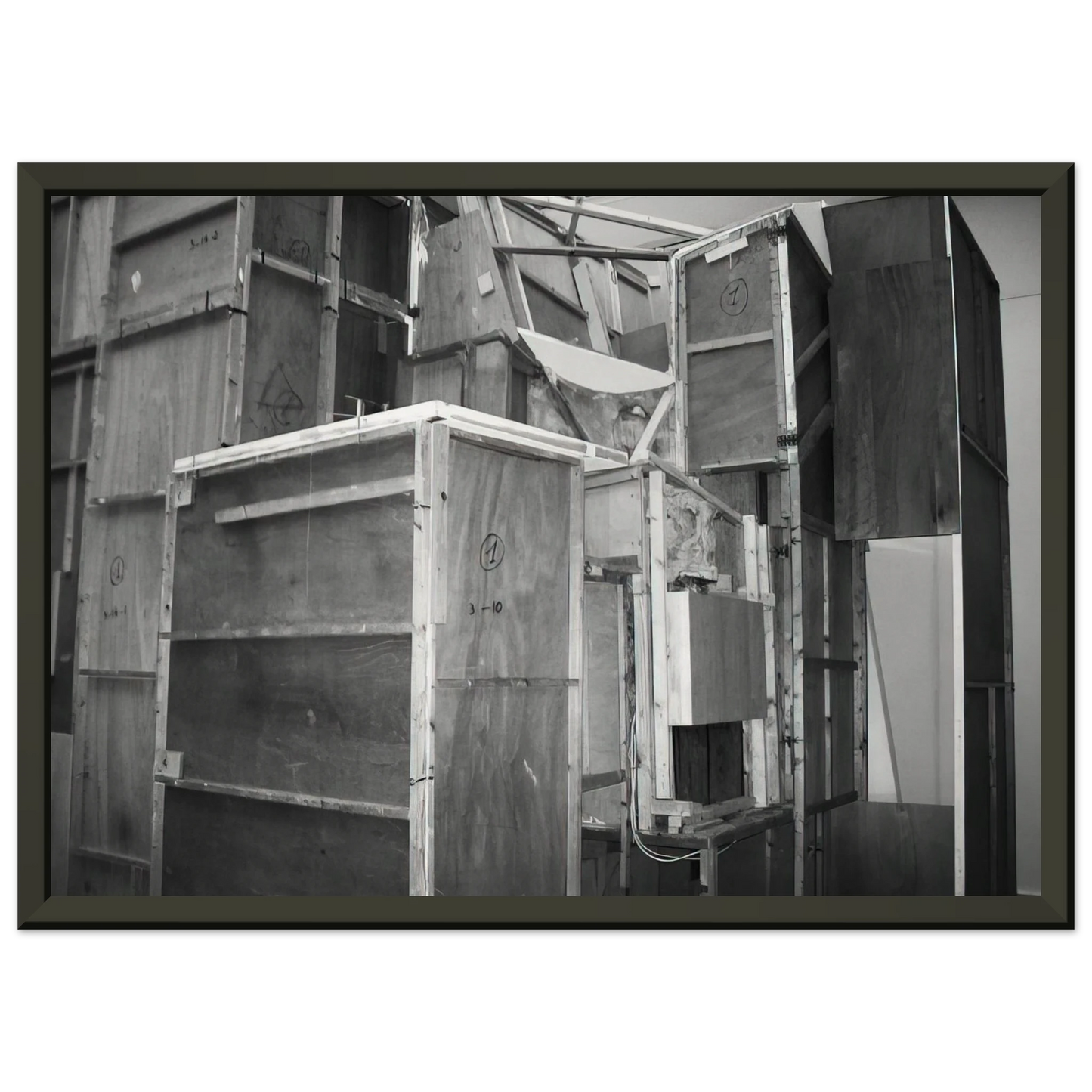 Kurt Schwitters MERZBAU SEEN FROM THE OUTSIDE 1933 Framed Art Print - Aluminum Frame - 60x80 cm / 24x32 inches