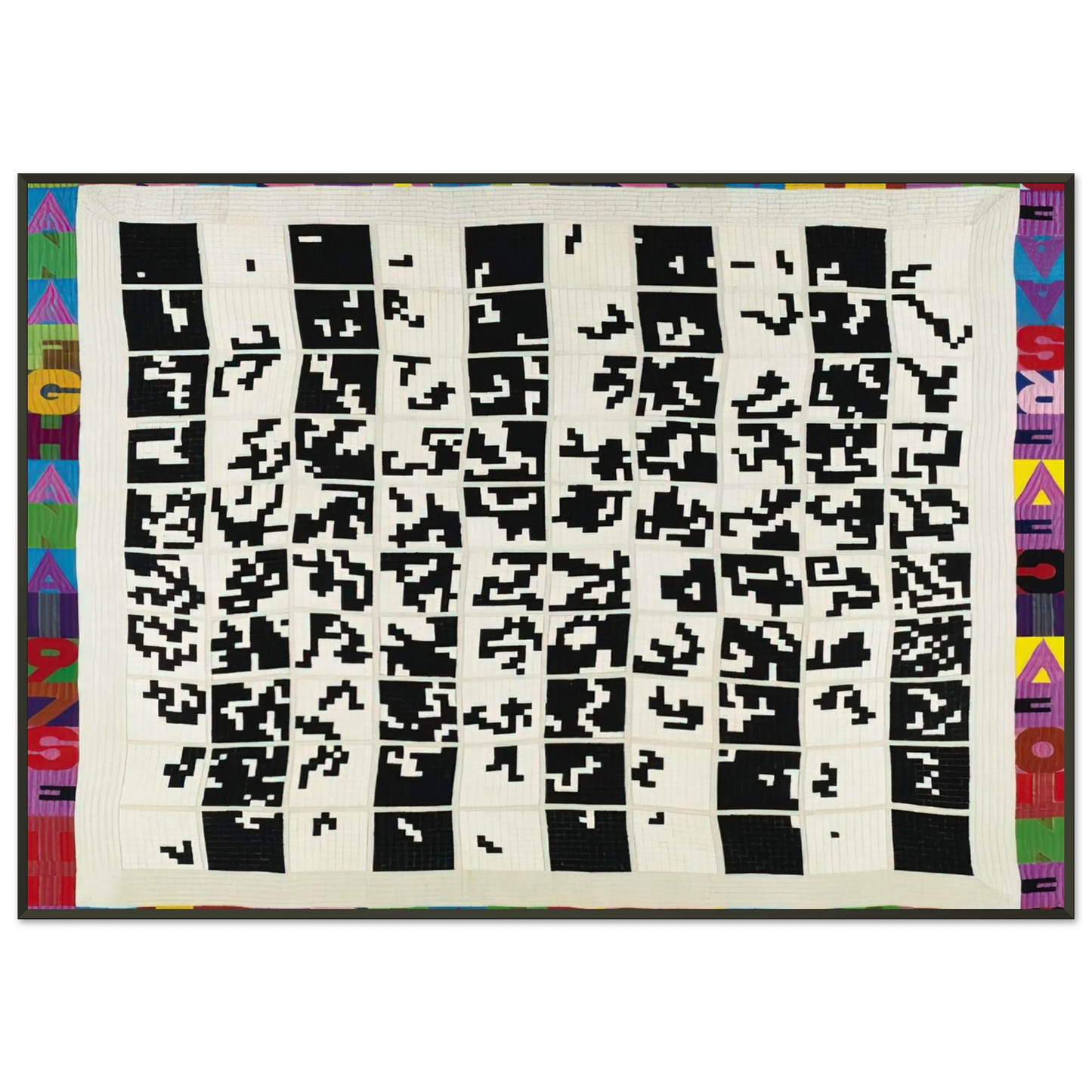 Alighiero Boetti ALTERNANDO DA UNO A CENTO E VICEVERSA 1977 Framed Art Print - Aluminum Frame - 21x29.7 cm / 8x12"