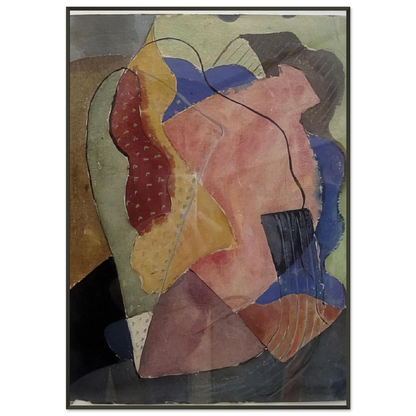 John Ferren St Tropez Abstract 1929 Framed Art Print - Aluminum Frame - 21x29.7 cm / 8x12"