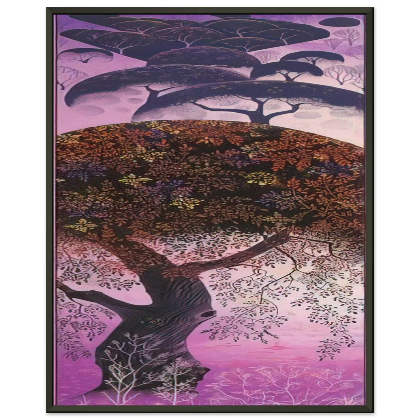 Eyvind Earle  California Tapestry Framed Art Print  - Aluminum Frame - 70x100 cm / 28x40 inches