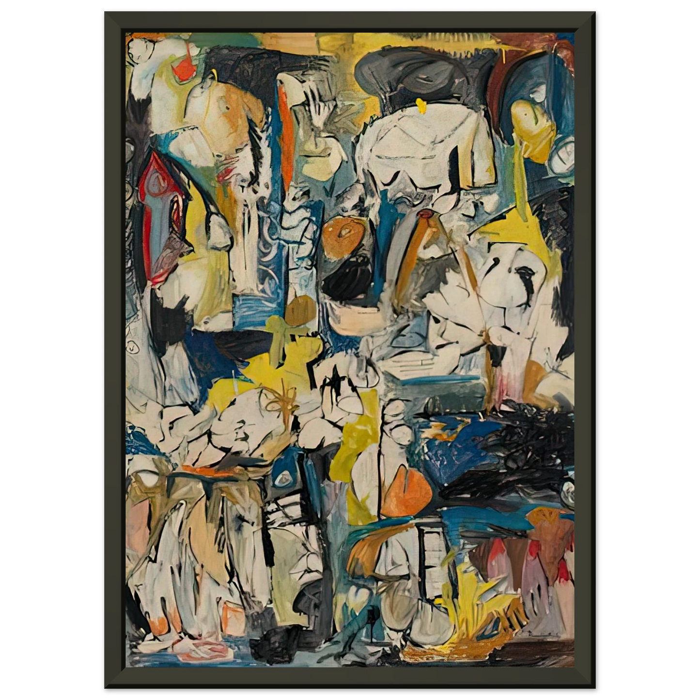 Helen Frankenthaler Village 1951 Framed Art Print - Aluminum Frame - 40x50 cm / 16x20 inches