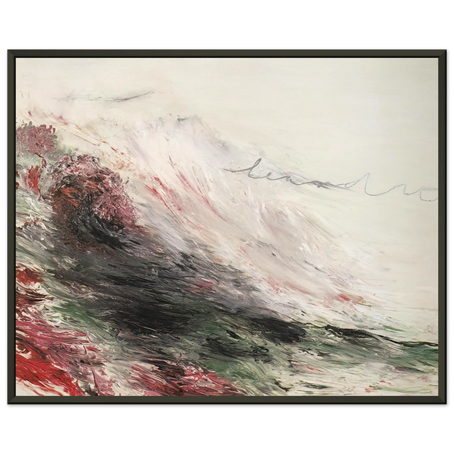 Cy Twombly Hero and Leandro A Painting in Four Parts Part I Framed Art Print - Aluminum Frame - 40x50 cm / 16x20 inches