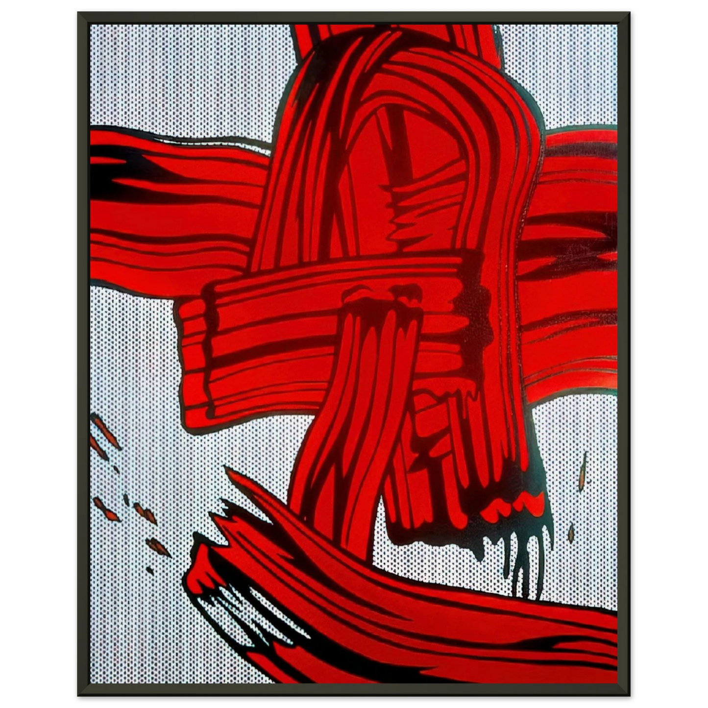 Roy Lichtenstein RED PAINTING BRUSHSTROKE 1965 Framed Art Print - Aluminum Frame - 70x100 cm / 28x40 inches