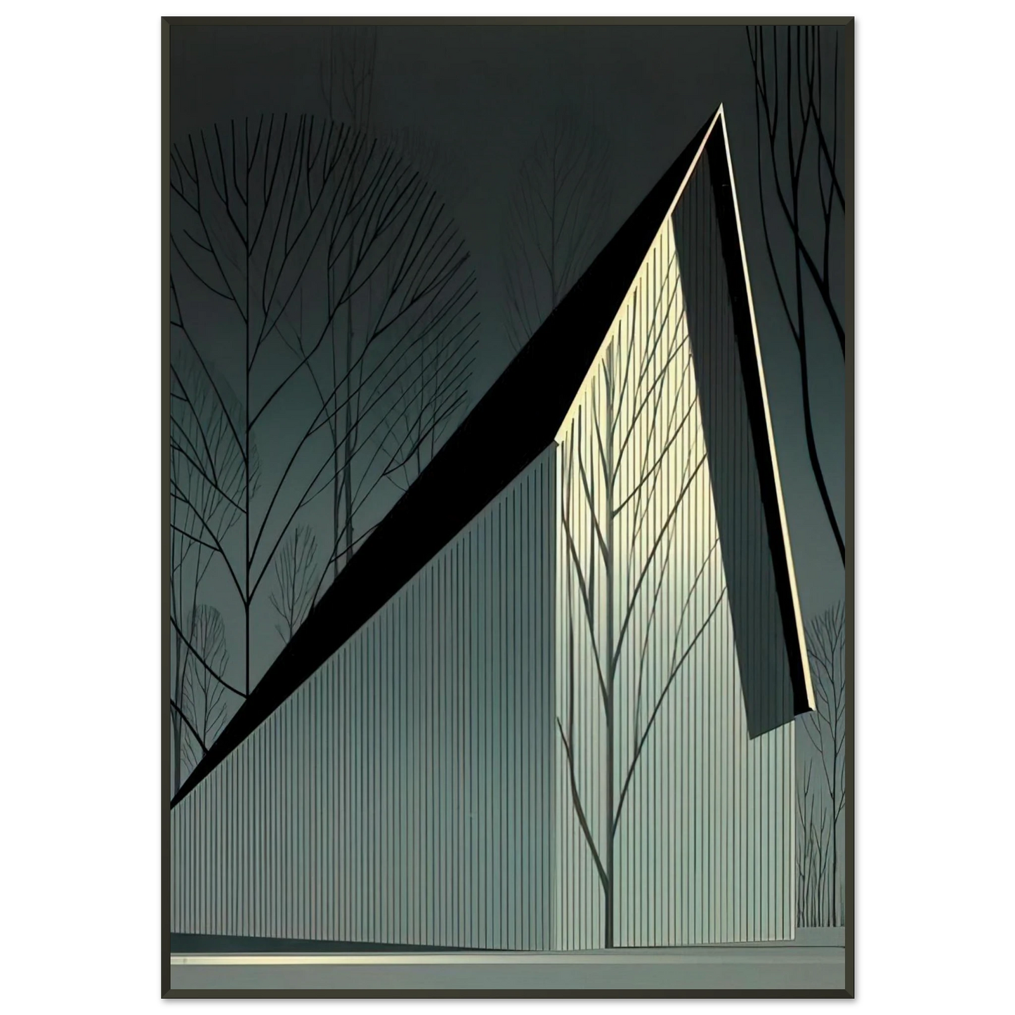 Eyvind Earle Pearl Framed Art Print - Aluminum Frame - 21x29.7 cm / 8x12"