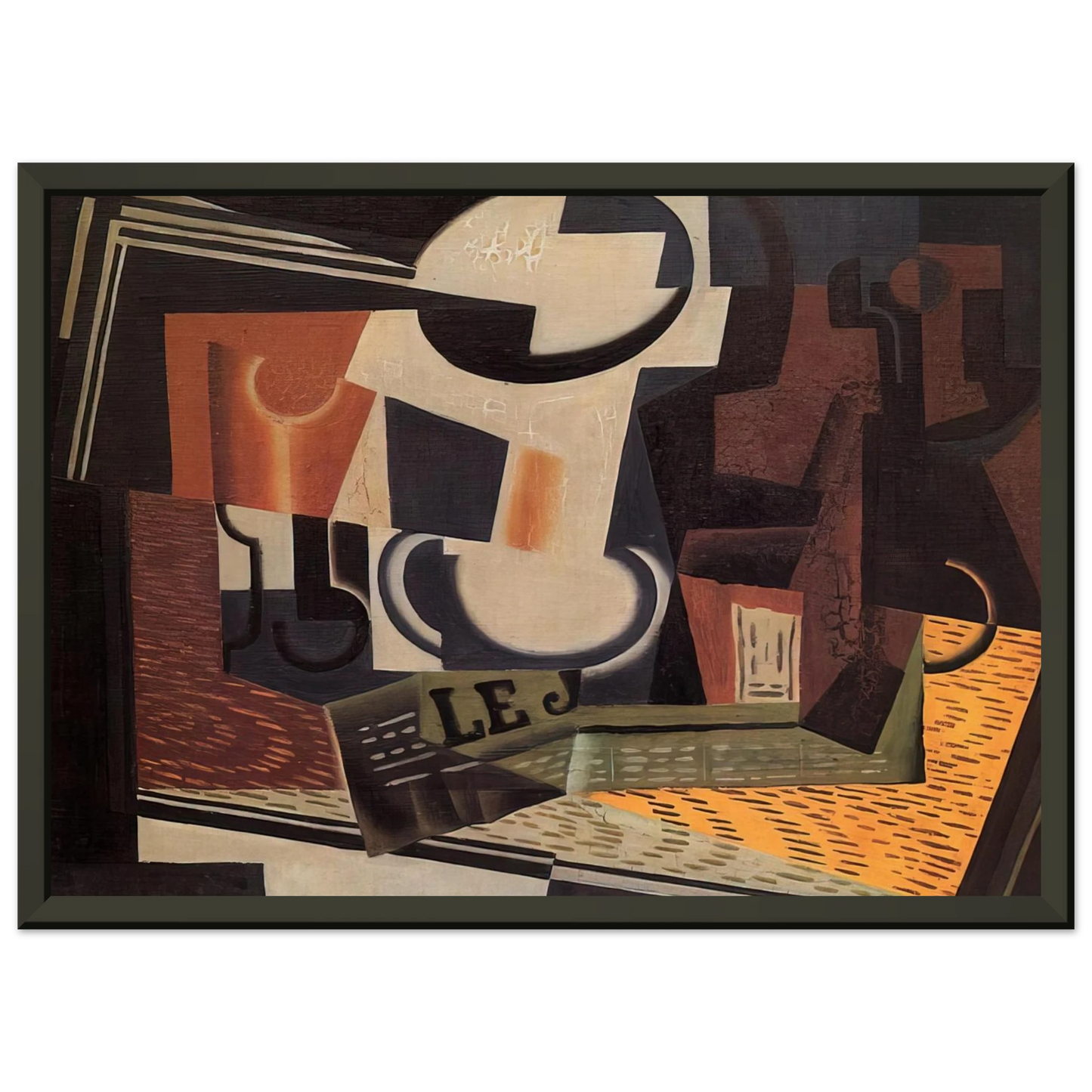Juan Gris STILL LIFE WITH FRUIT BOWL 1918 Framed Art Print - Aluminum Frame - 40x50 cm / 16x20 inches
