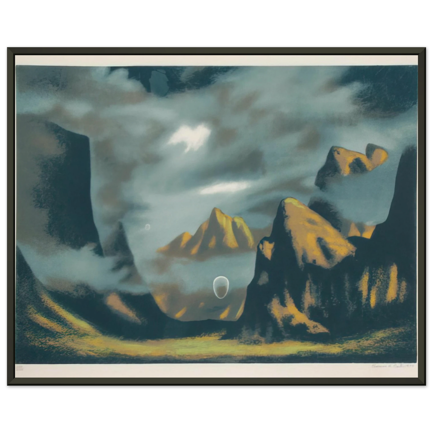 Clarence Holbrook Carter Eschatos 18 1977 Framed Art Print - Aluminum Frame - 70x100 cm / 28x40 inches