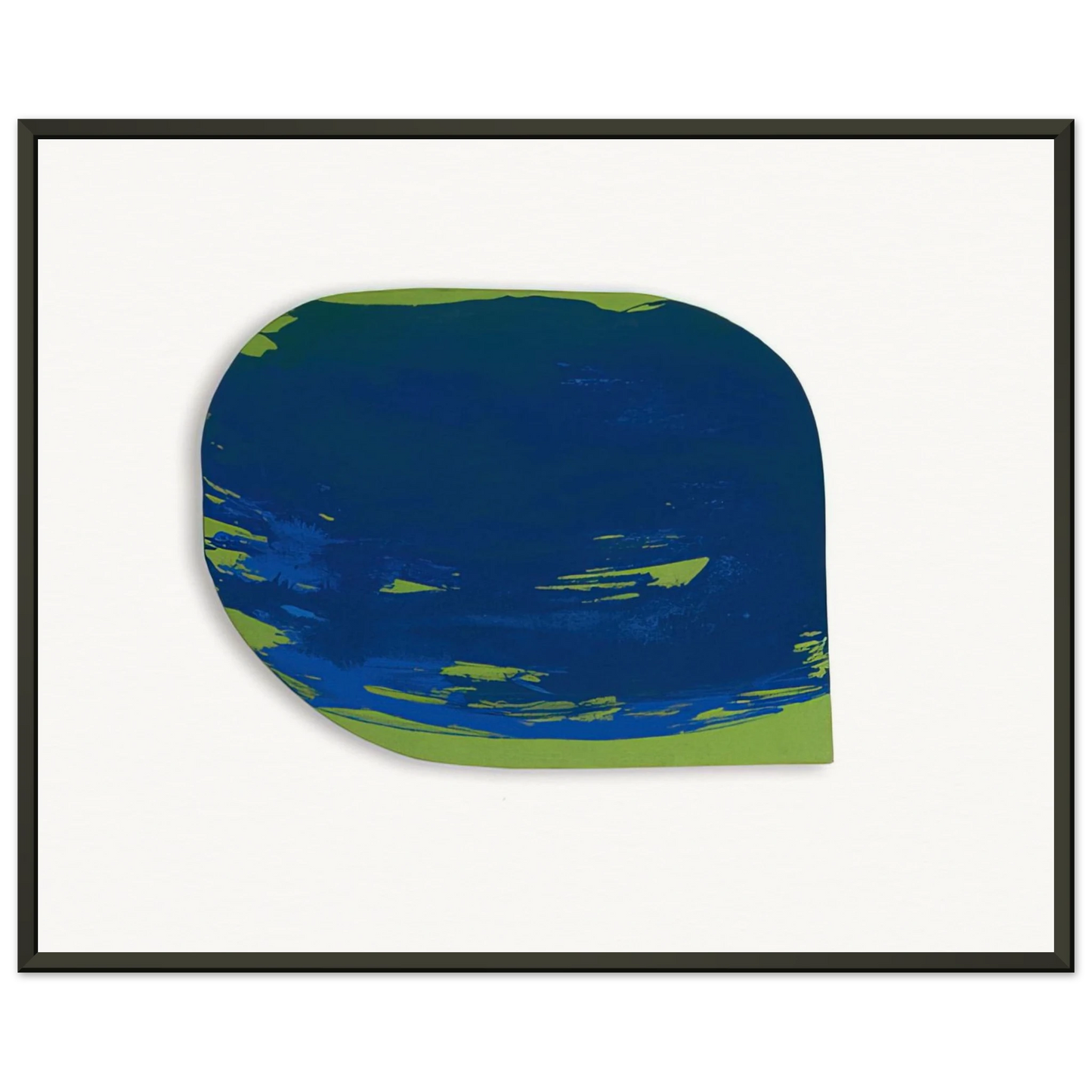 Blinky Palermo Blau auf Grun 1965 Framed Art Print - Aluminum Frame - 40x50 cm / 16x20 inches