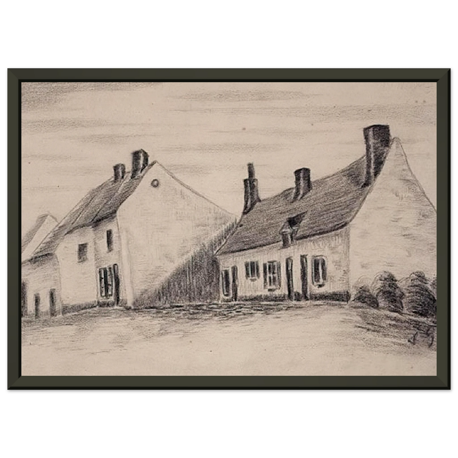 Vincent van Gogh  A Zandmennik house Framed Art Print  - Aluminum Frame - 70x100 cm / 28x40 inches