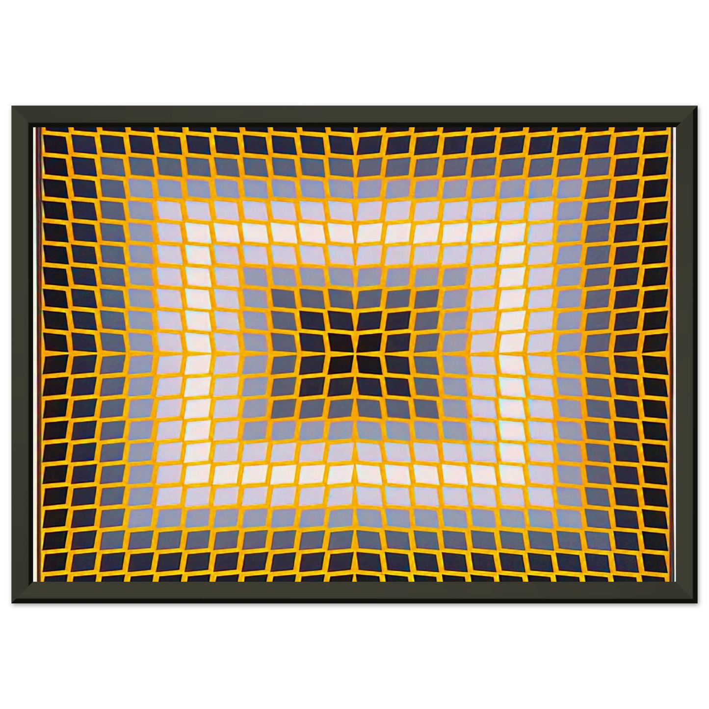 Victor Vasarely Quasar Dia 1965 Framed Art Print - Aluminum Frame - 70x100 cm / 28x40 inches