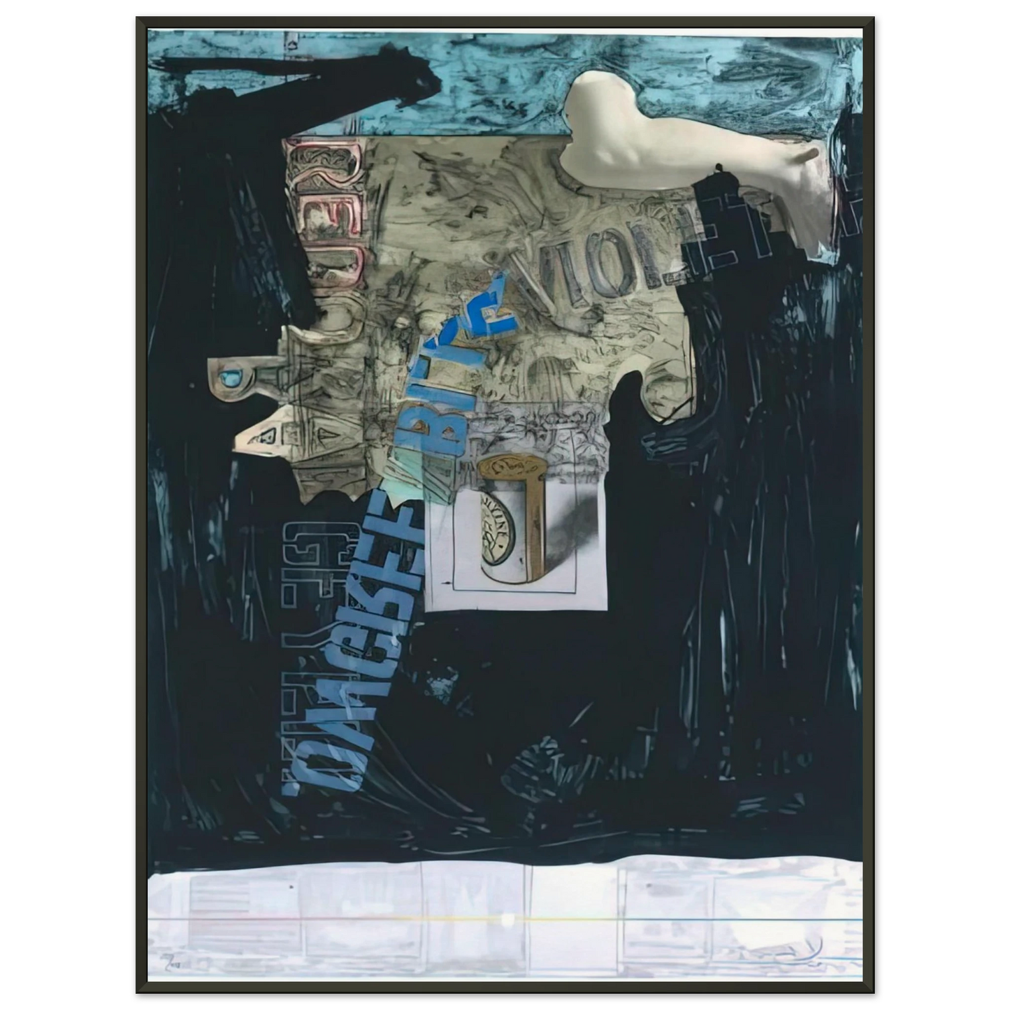 Jasper Johns DECOY 1971 Framed Art Print - Aluminum Frame - 40x50 cm / 16x20 inches