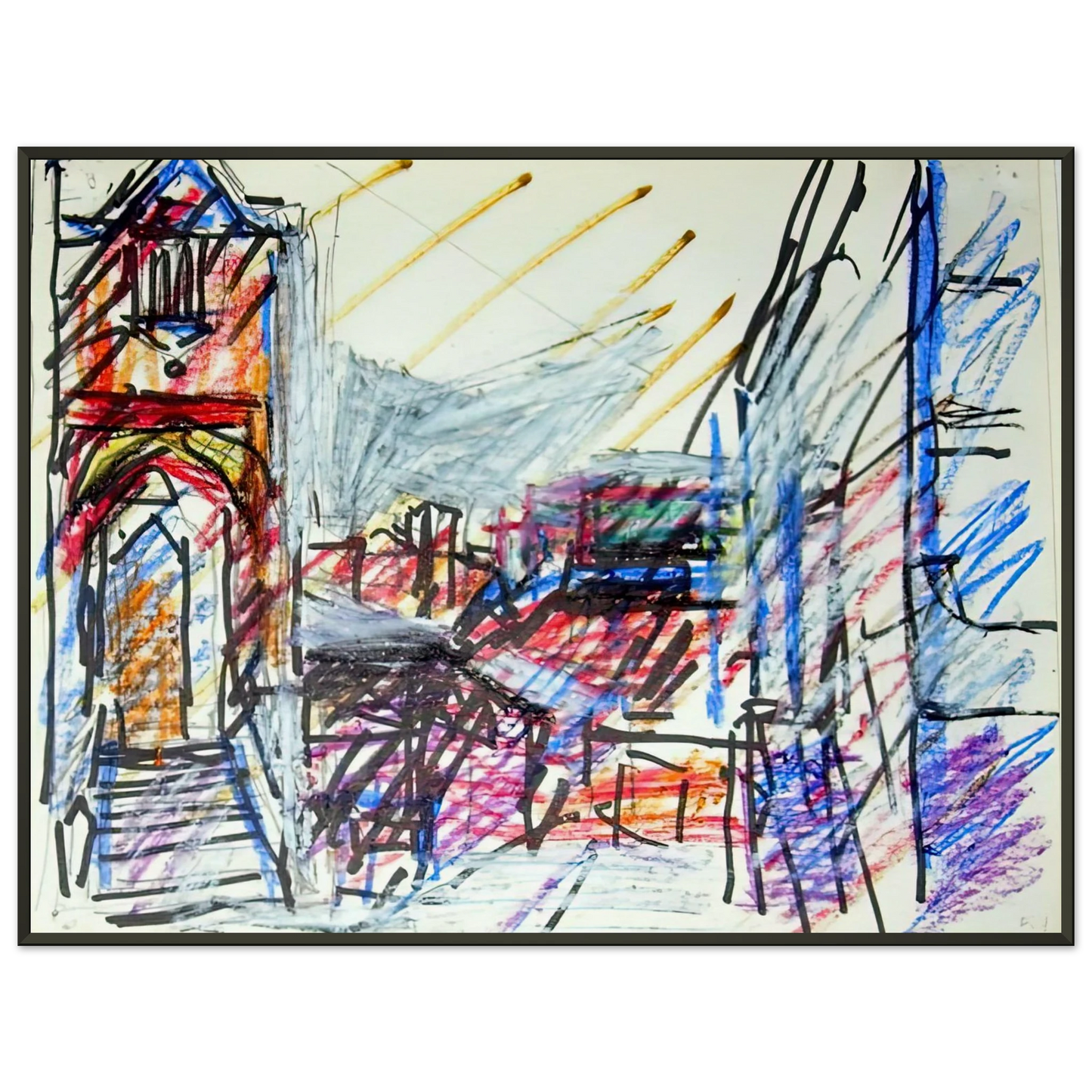 Frank Auerbach TO THE STUDIOS Framed Art Print - Aluminum Frame - 70x100 cm / 28x40 inches