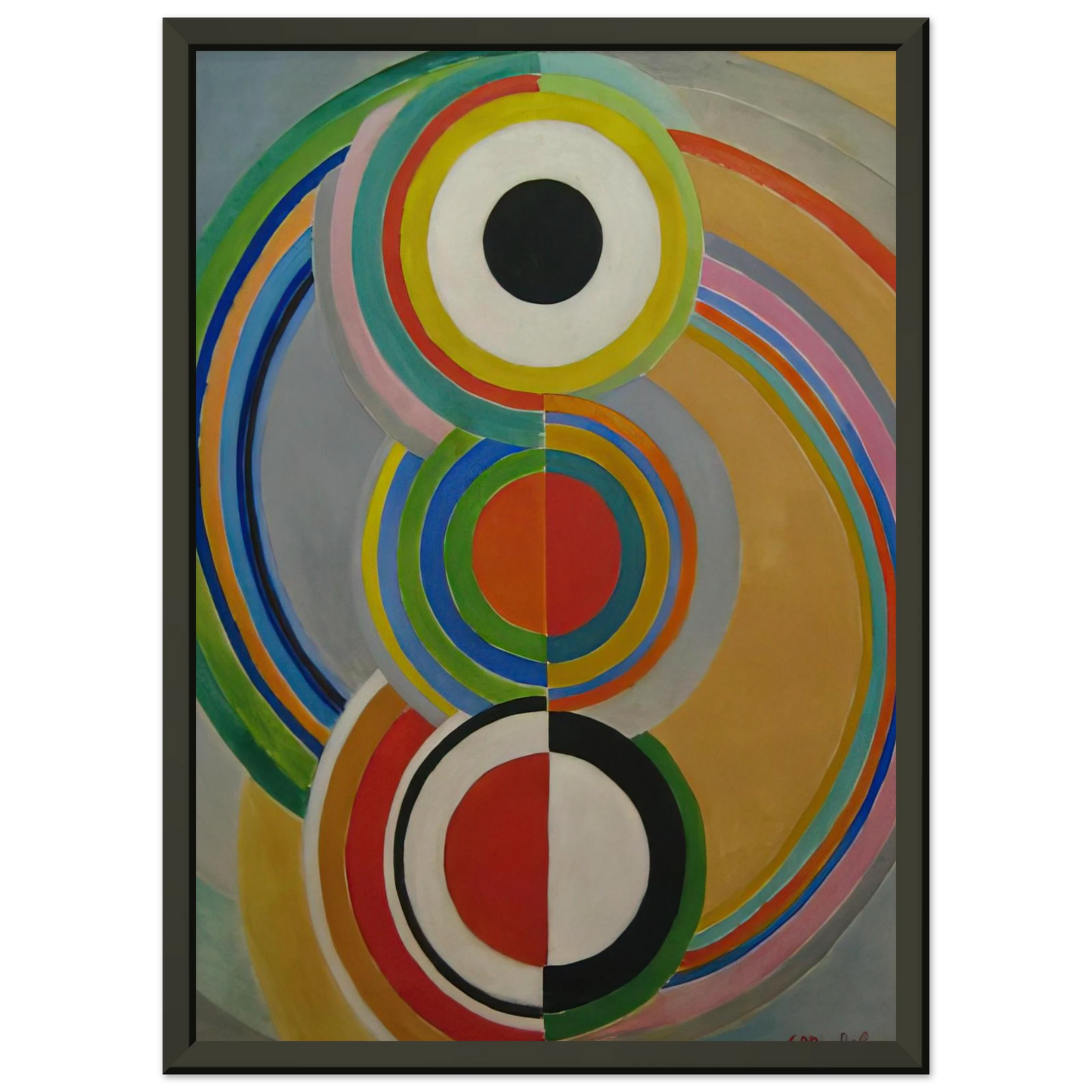 Sonia Delaunay RYTHME 1 Framed Art Print - Aluminum Frame - 60x80 cm / 24x32 inches